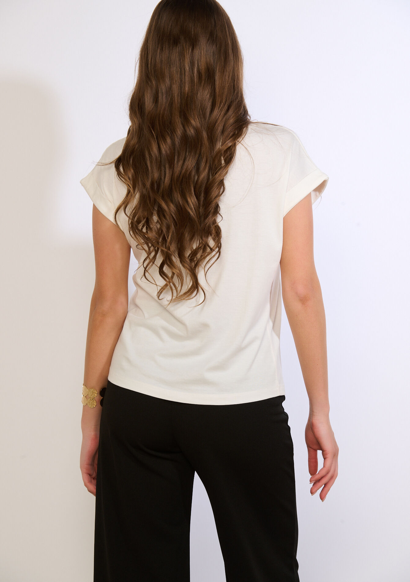 Losvallende T-shirt - OFFWHITE - 02301926_1001