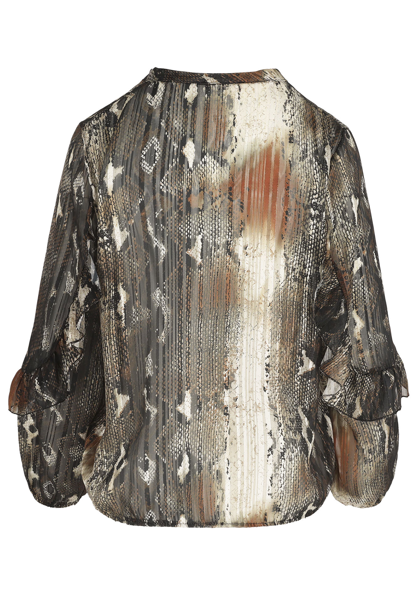 Blouse fluide imprimée, Blouse fluide imprimée - LIGHT CAMEL - 05702992_3814