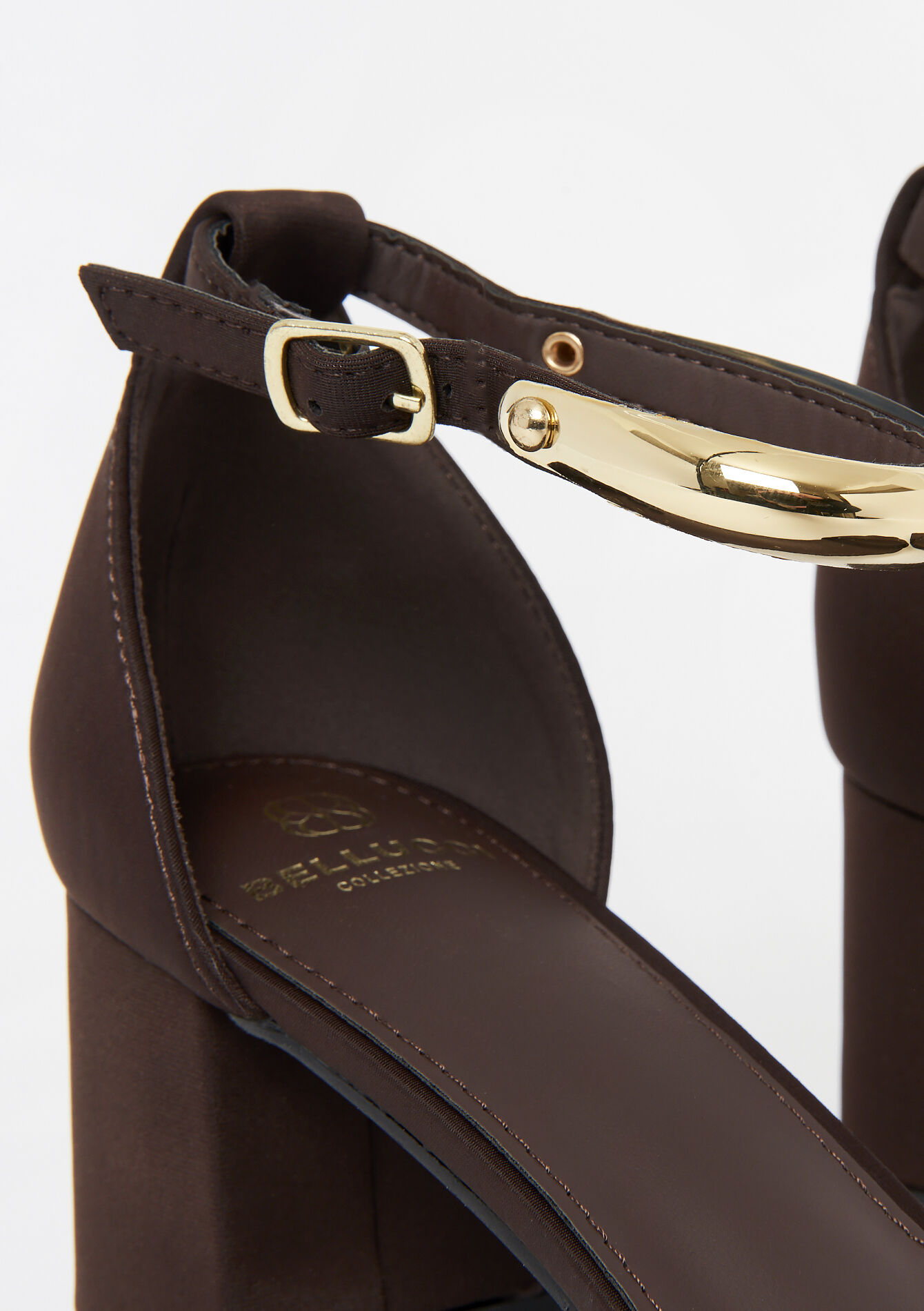 Sandalen met gouden bandje - BROWN COFFEE - 13000847_3717