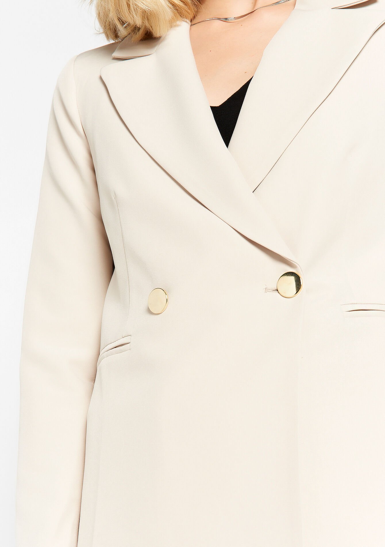 Suiting blazer - BEIGE MILK - 09100769_4012