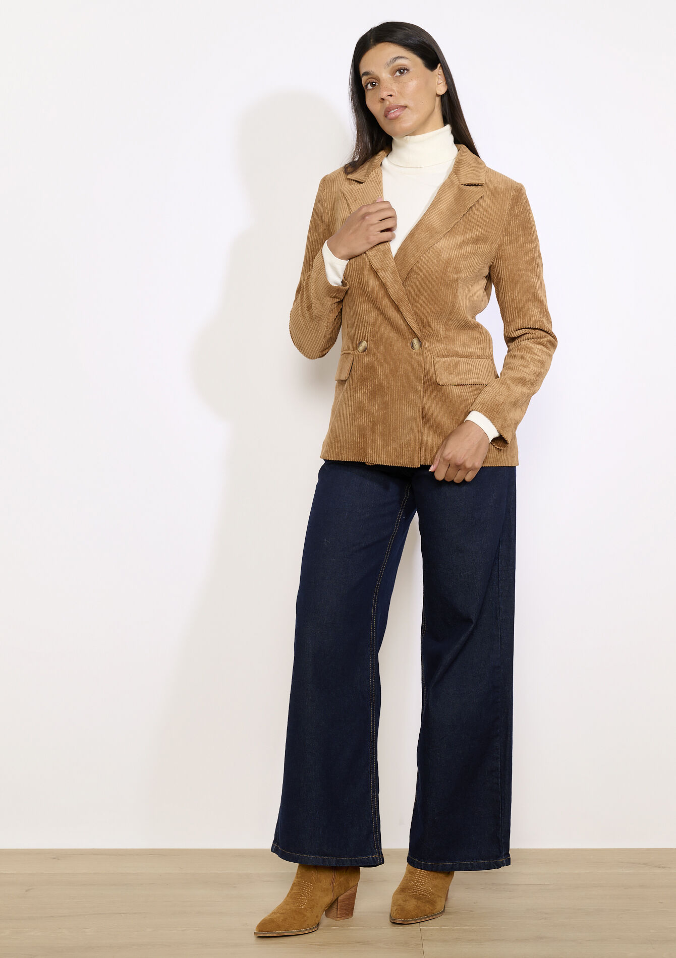 Getailleerde corduroy blazer, Getailleerde corduroy blazer - CARAMEL - 09101112_1953