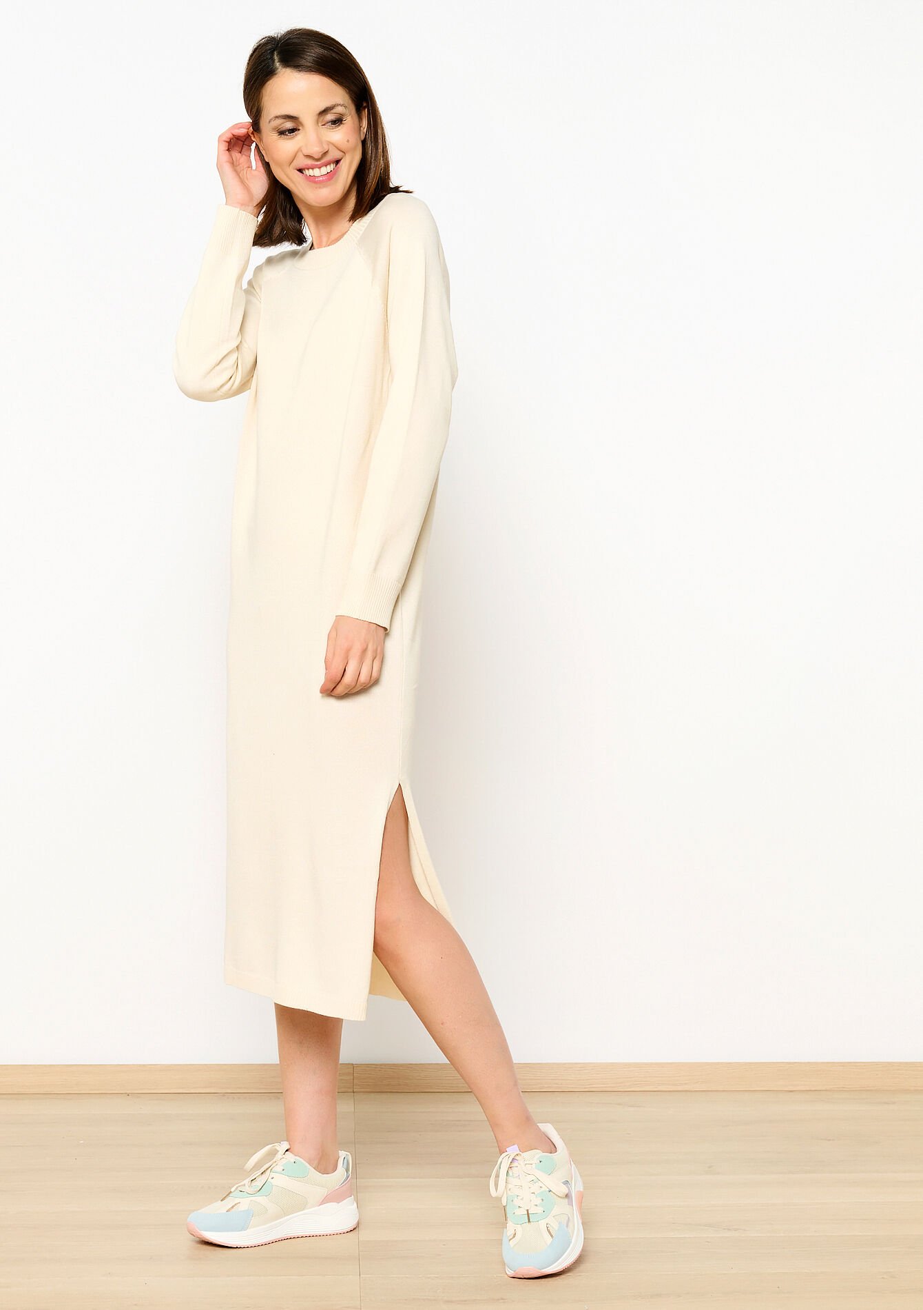 Basic trui-jurk, Basic trui-jurk - LT BEIGE - 08602298_2527