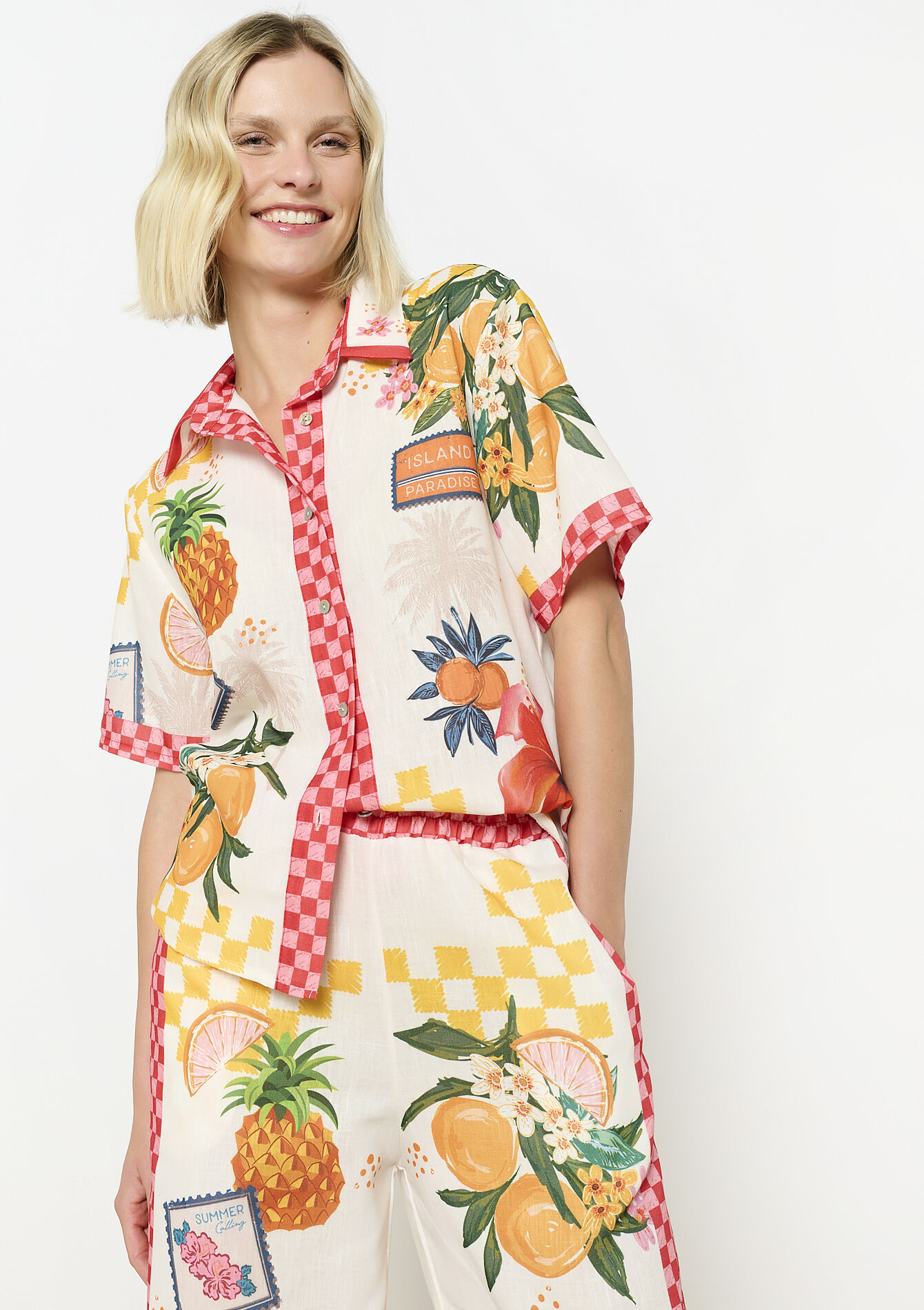 Printed relaxed shirt, Printed relaxed shirt, , back