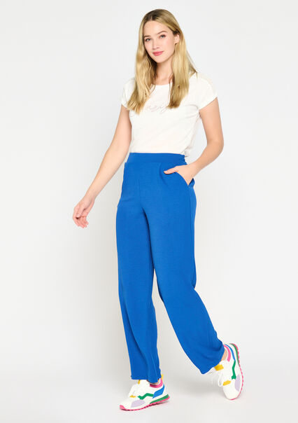 Crinkled trousers - ELECTRIC BLUE - 06600732_1619