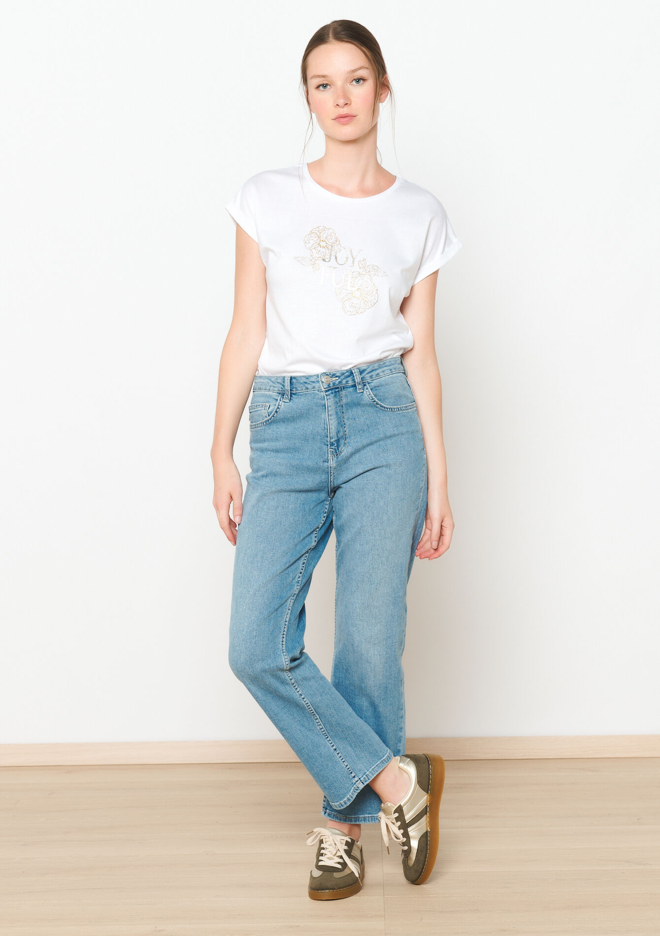 T-shirt met opschrift, T-shirt met opschrift - OPTICAL WHITE - 02301605_1019