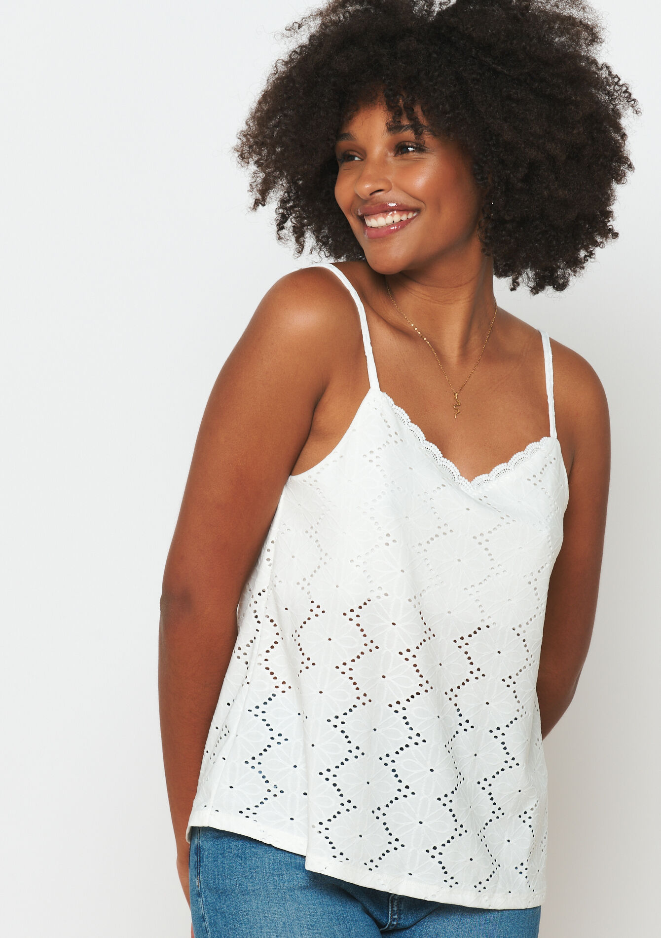 Geborduurde top, Geborduurde top - OPTICAL WHITE - 02200433_1019