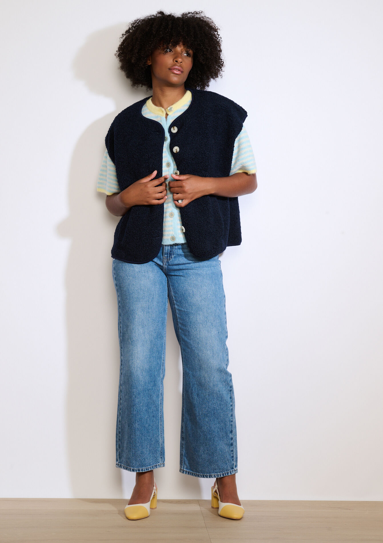 Zachte mouwloze bodywarmer, Zachte mouwloze bodywarmer - NAVY BASIC - 09001486_2723