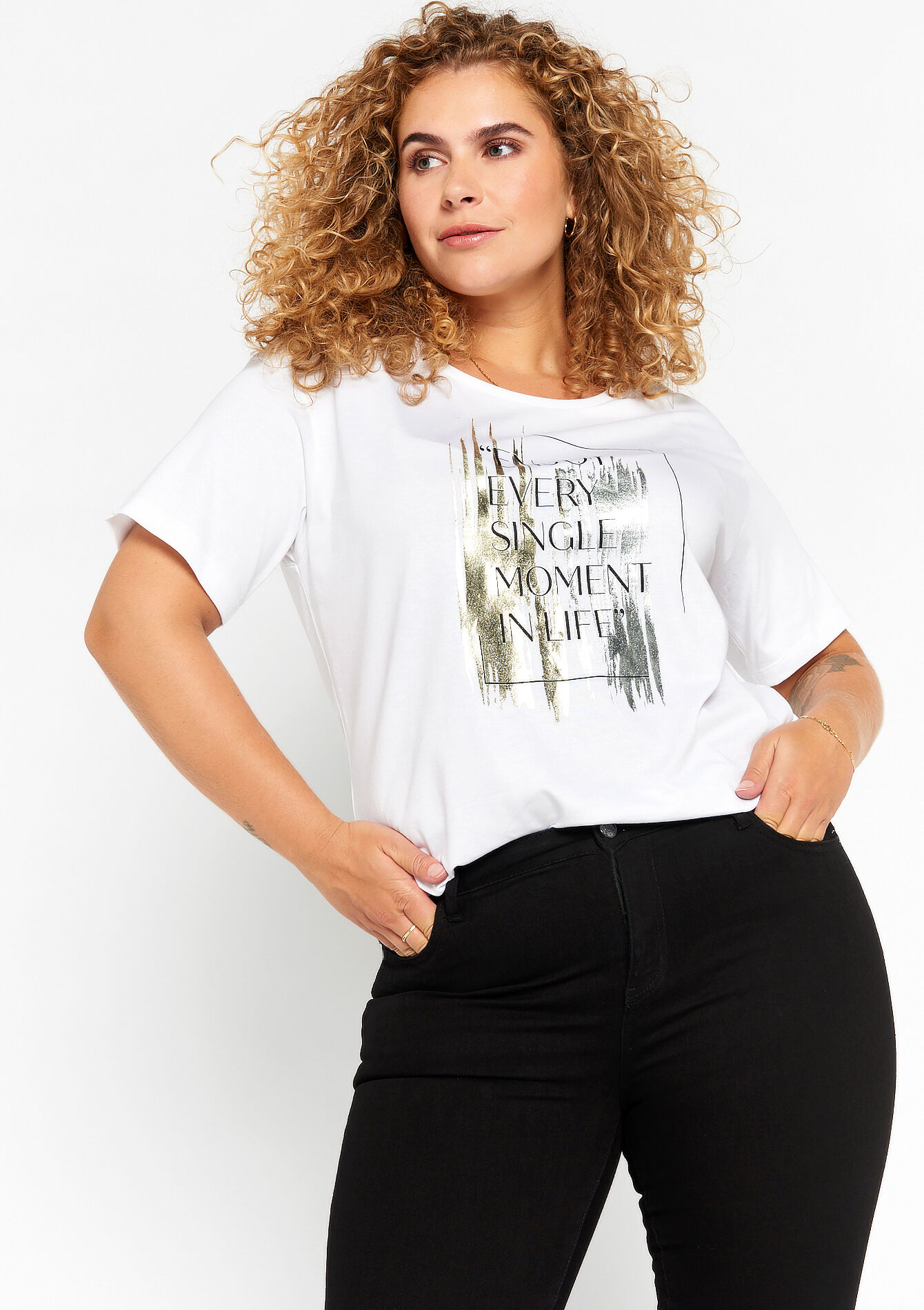 T-shirt with artwork, T-shirt with artwork - OPTICAL WHITE - 02301423_1019