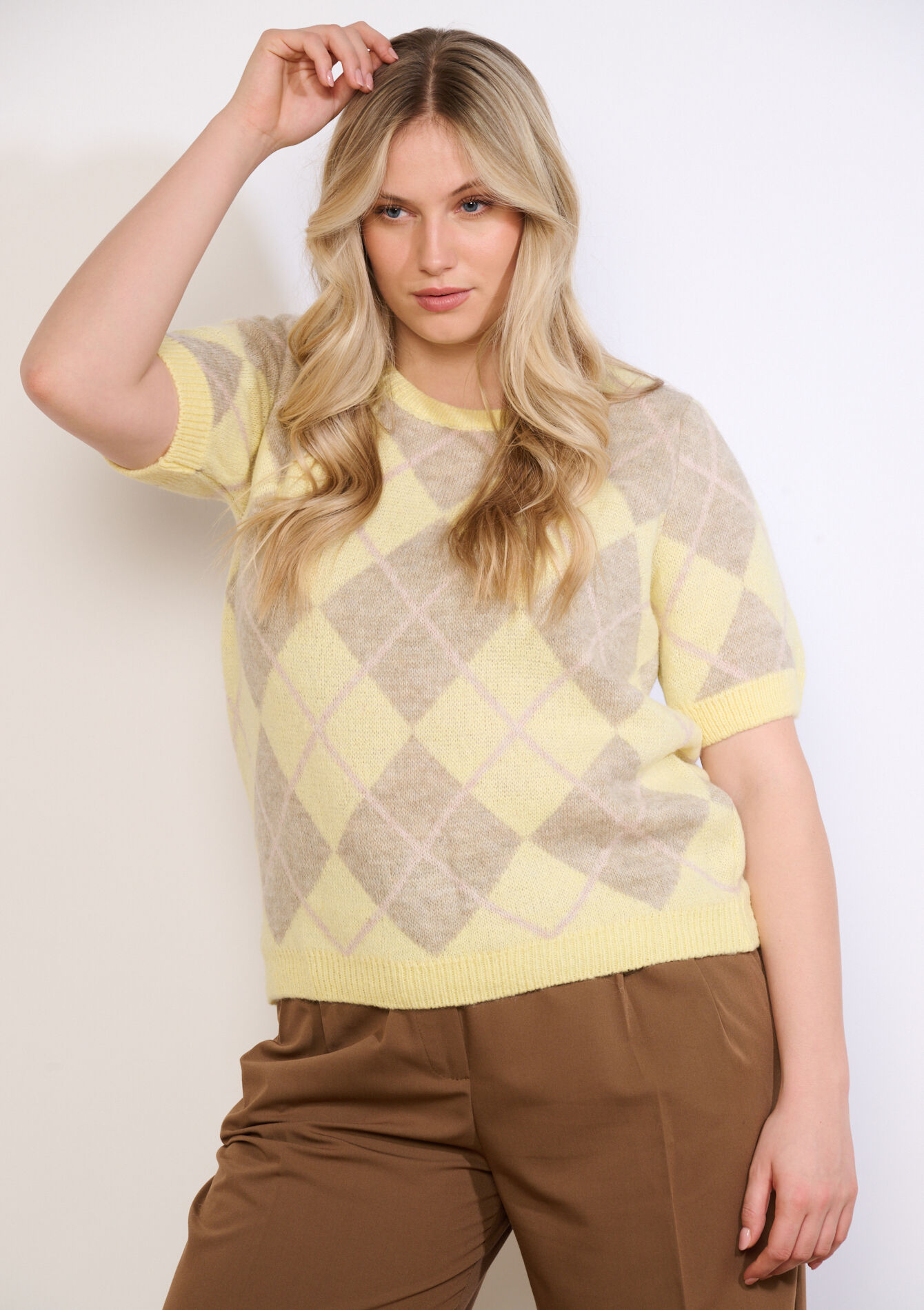 Zachte ruitjestrui, Zachte ruitjestrui - YELLOW PASTEL - 04007200_5004