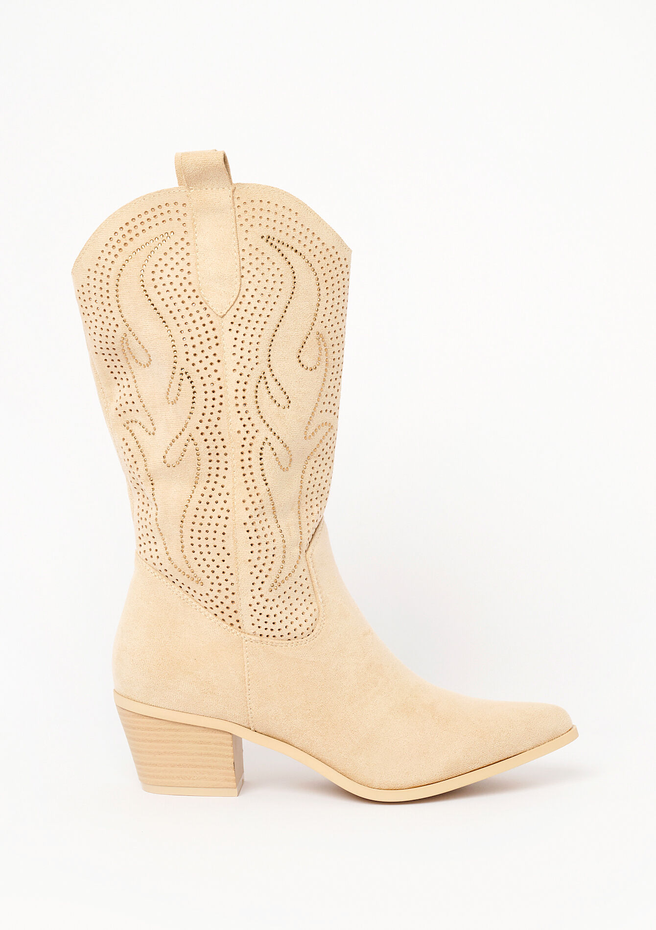 Bottes cowboy avec strass - LT BEIGE - 13100260_2527