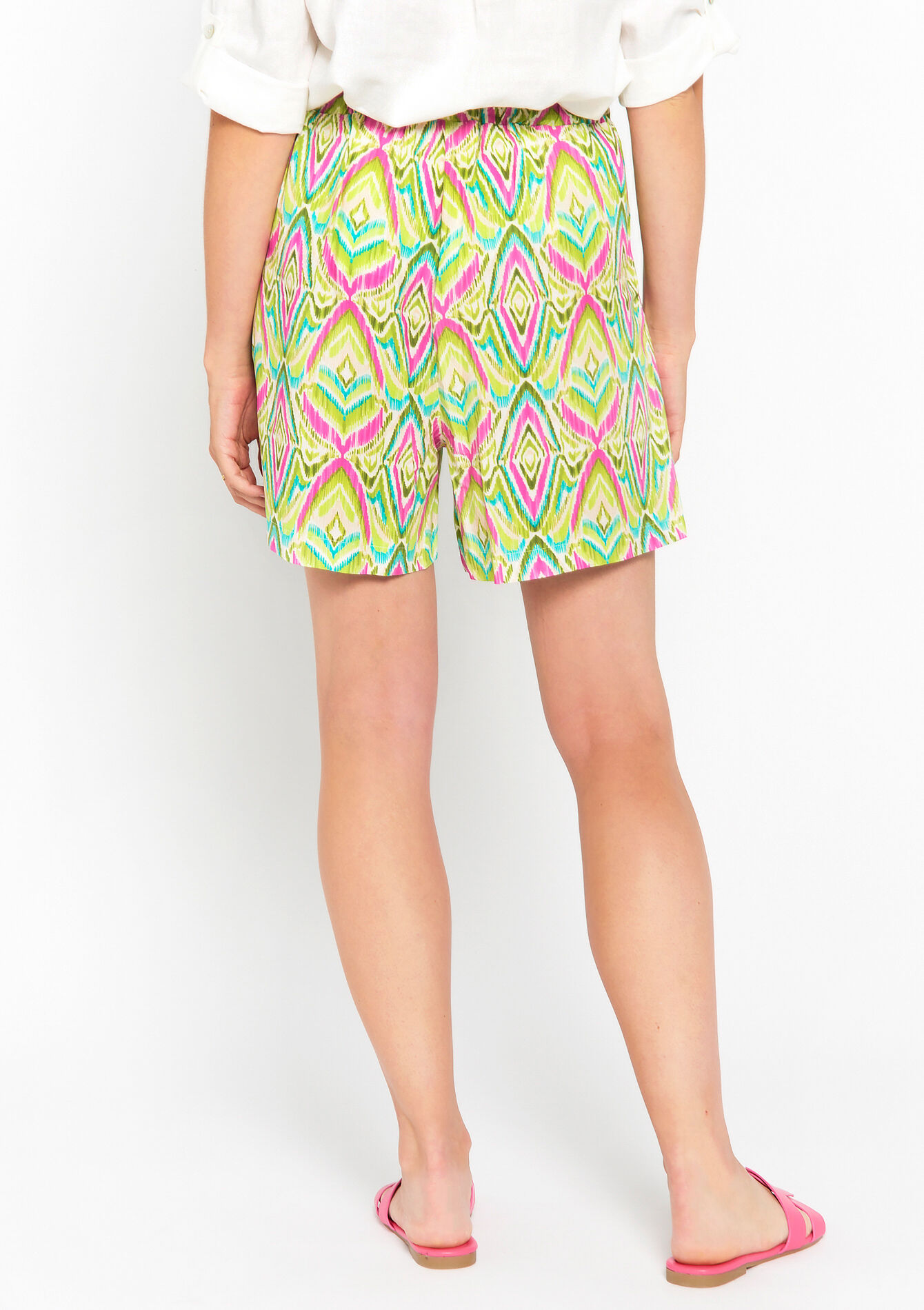 Short met ikat-print, Short met ikat-print - LIME - 06100537_4711