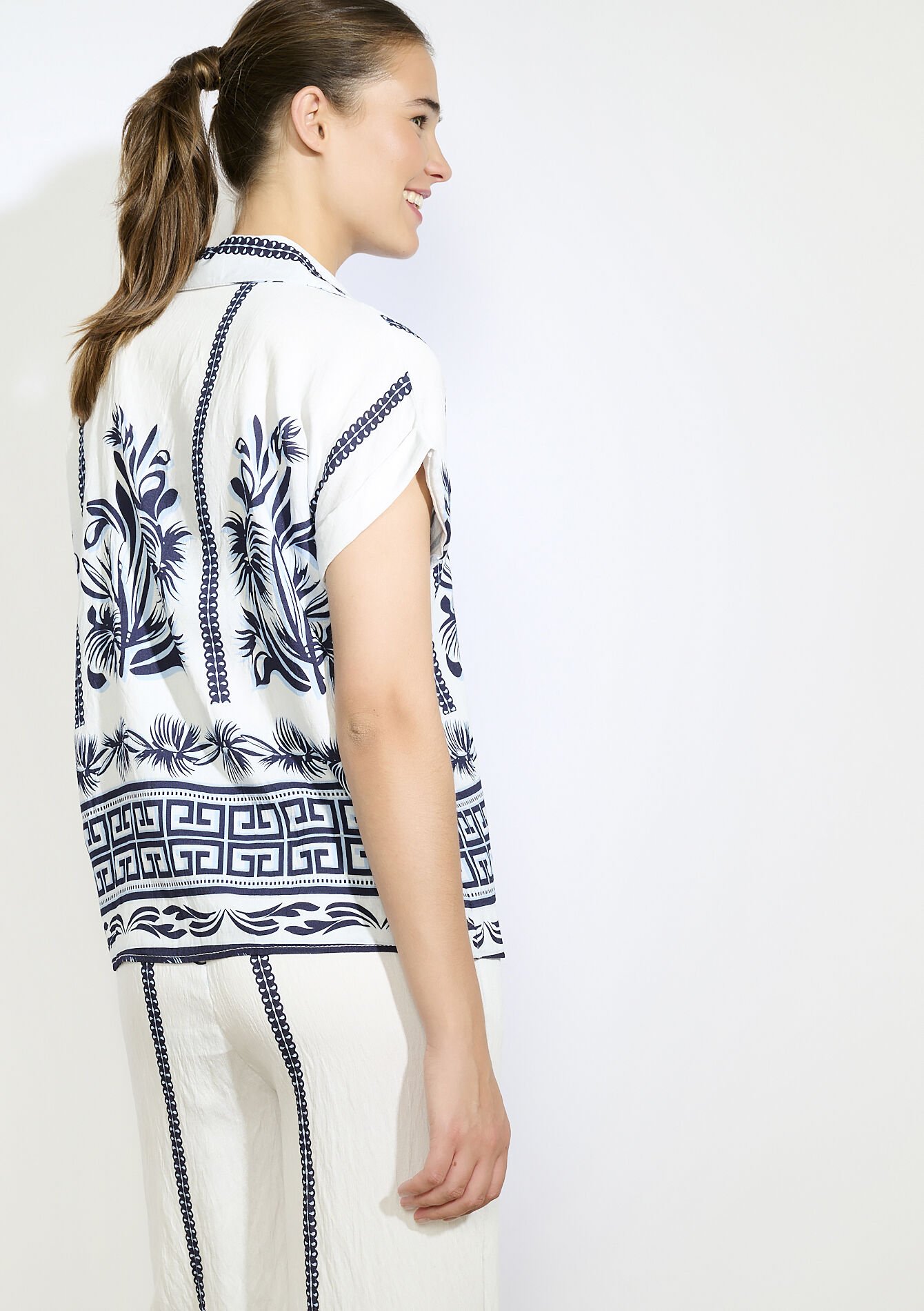 Chemise imprimée fluide, Chemise imprimée fluide - ELECTRIC BLUE - 05702853_1619