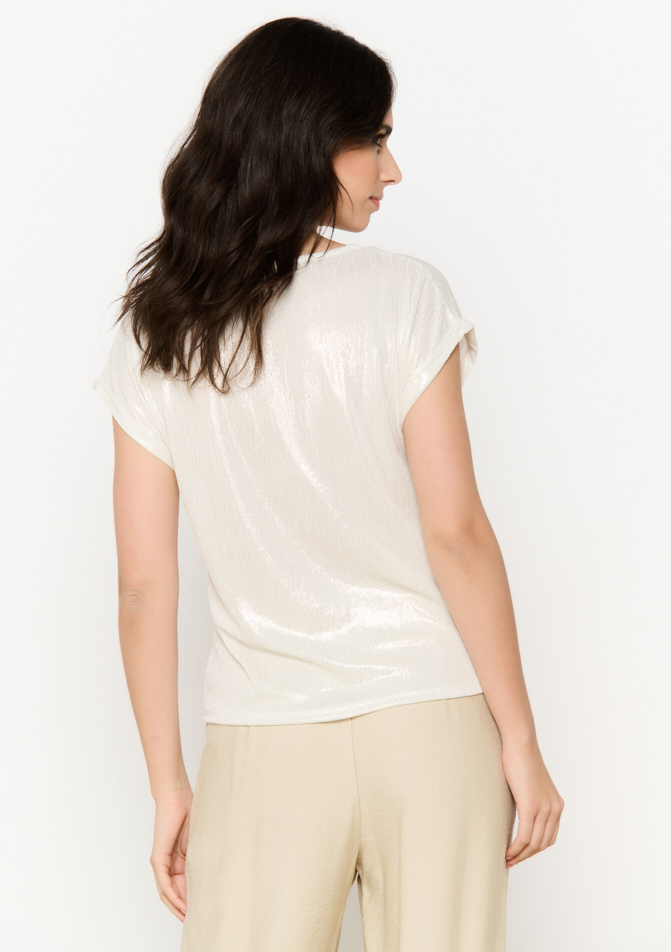 Iridescent fluid t-shirt, Iridescent fluid t-shirt - VANILLA WHITE - 02301795