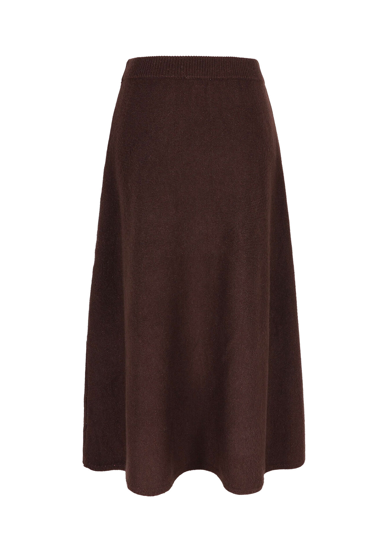 Jupe longue en maille, Jupe longue en maille - BROWN DARK CHOCOLATE - 07101359_3720