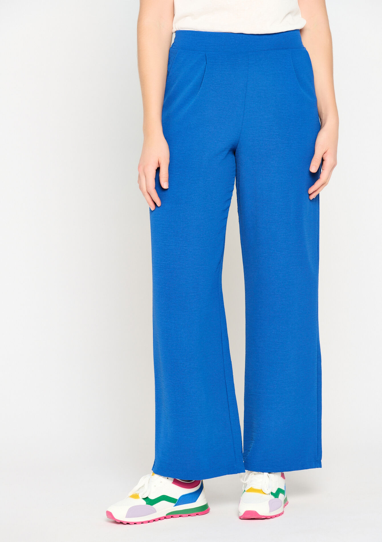 Pantalon évasé, Pantalon évasé - ELECTRIC BLUE - 06600732_1619