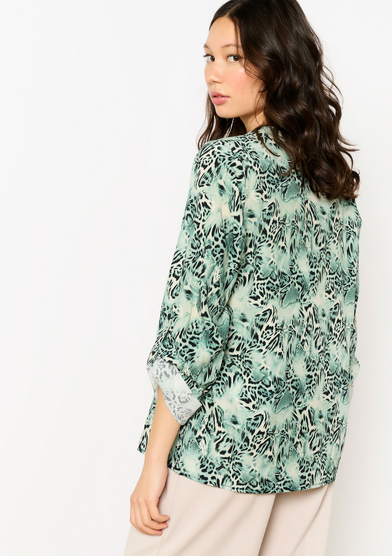 Blouse à imprimé animal, Blouse à imprimé animal - MINT GREEN - 05702747_1723