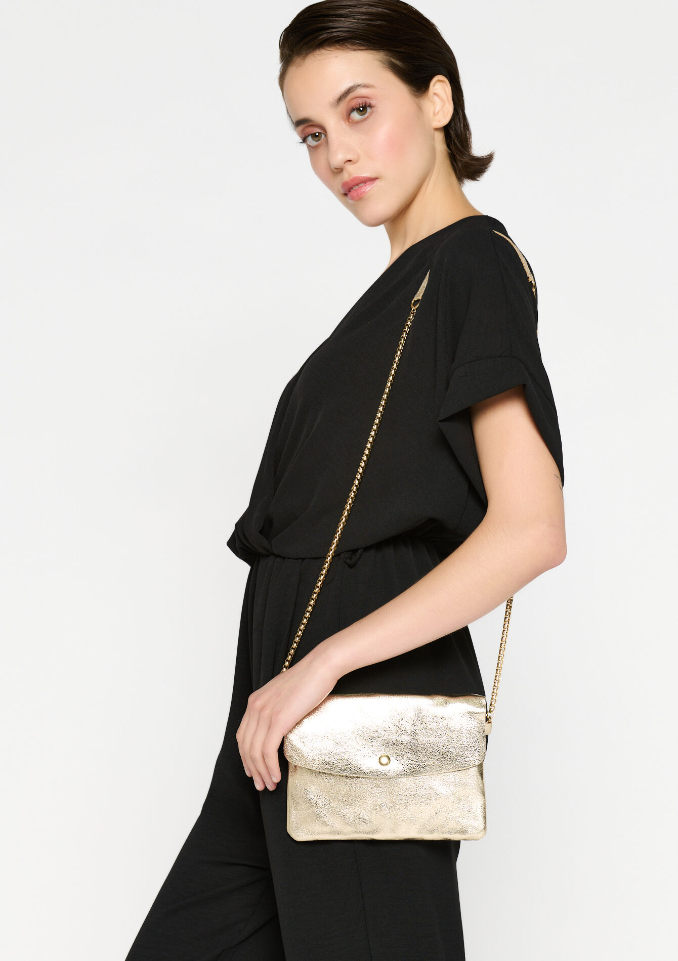 Metallic clutch tasje - GOLD - 1081406