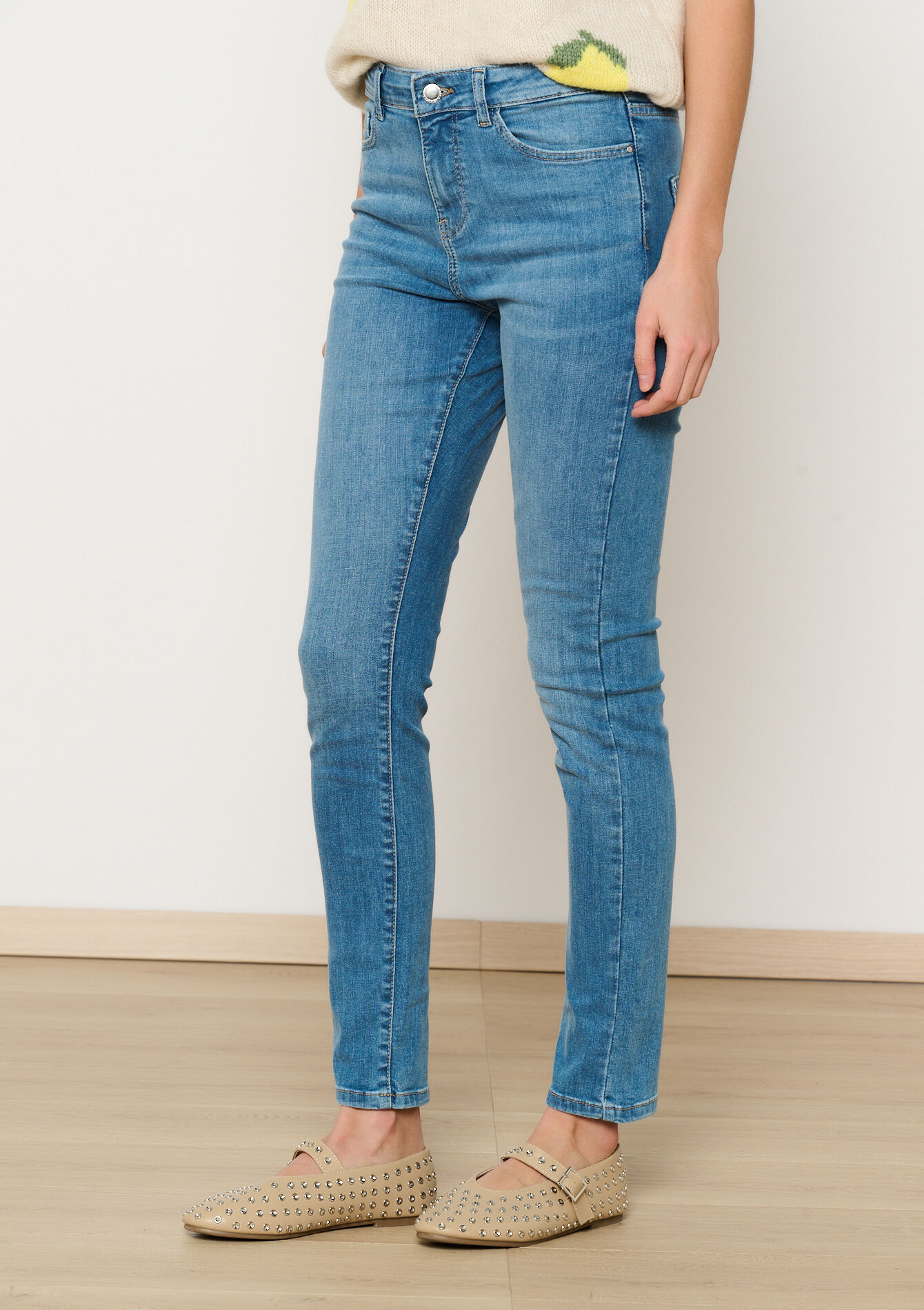 Jean skinny taille haute, Jean skinny taille haute - MEDIUM BLUE - 22000561_0500