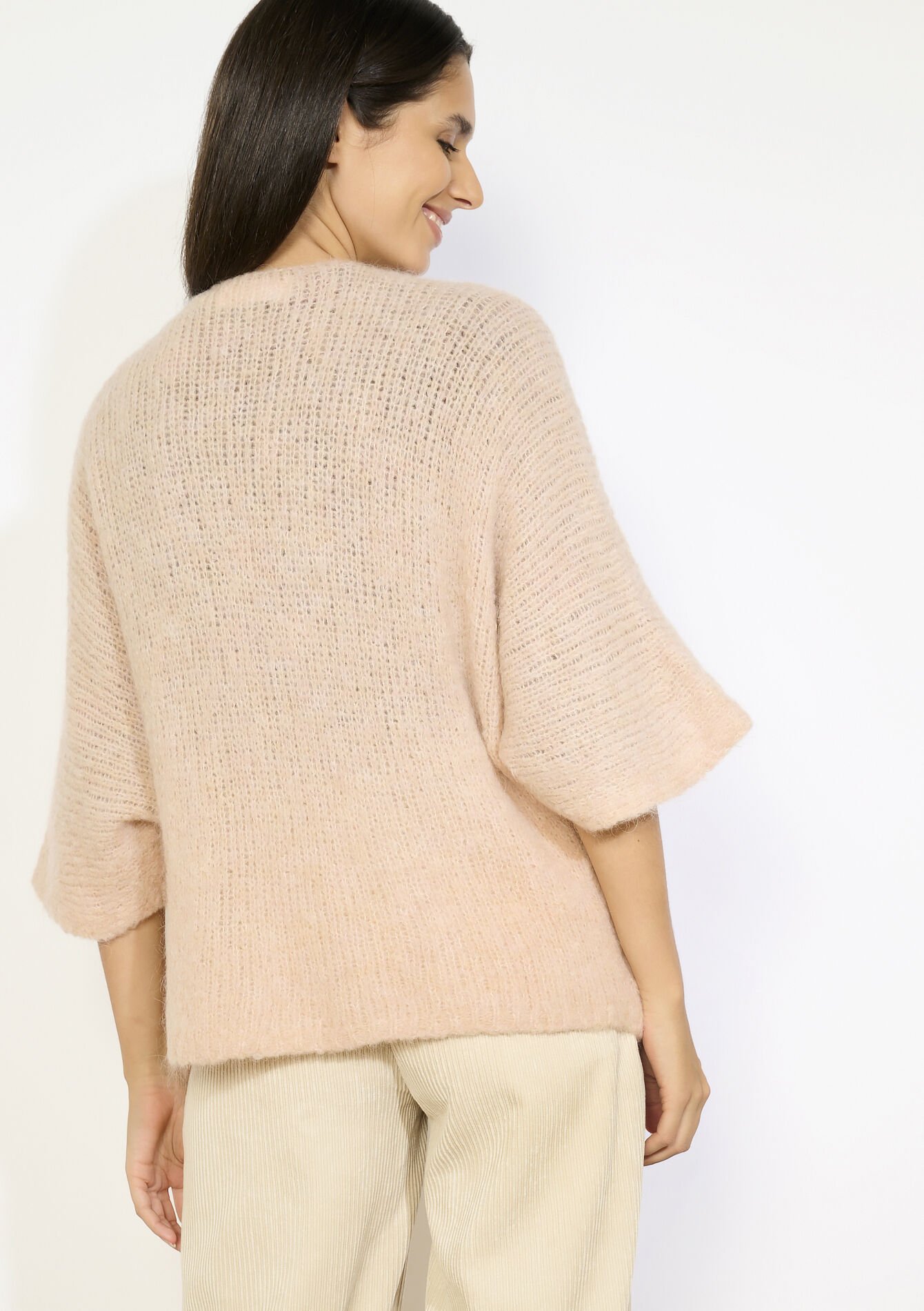 Gilet ample en maille, Gilet ample en maille - COSMETIC PINK - 04101371_5733