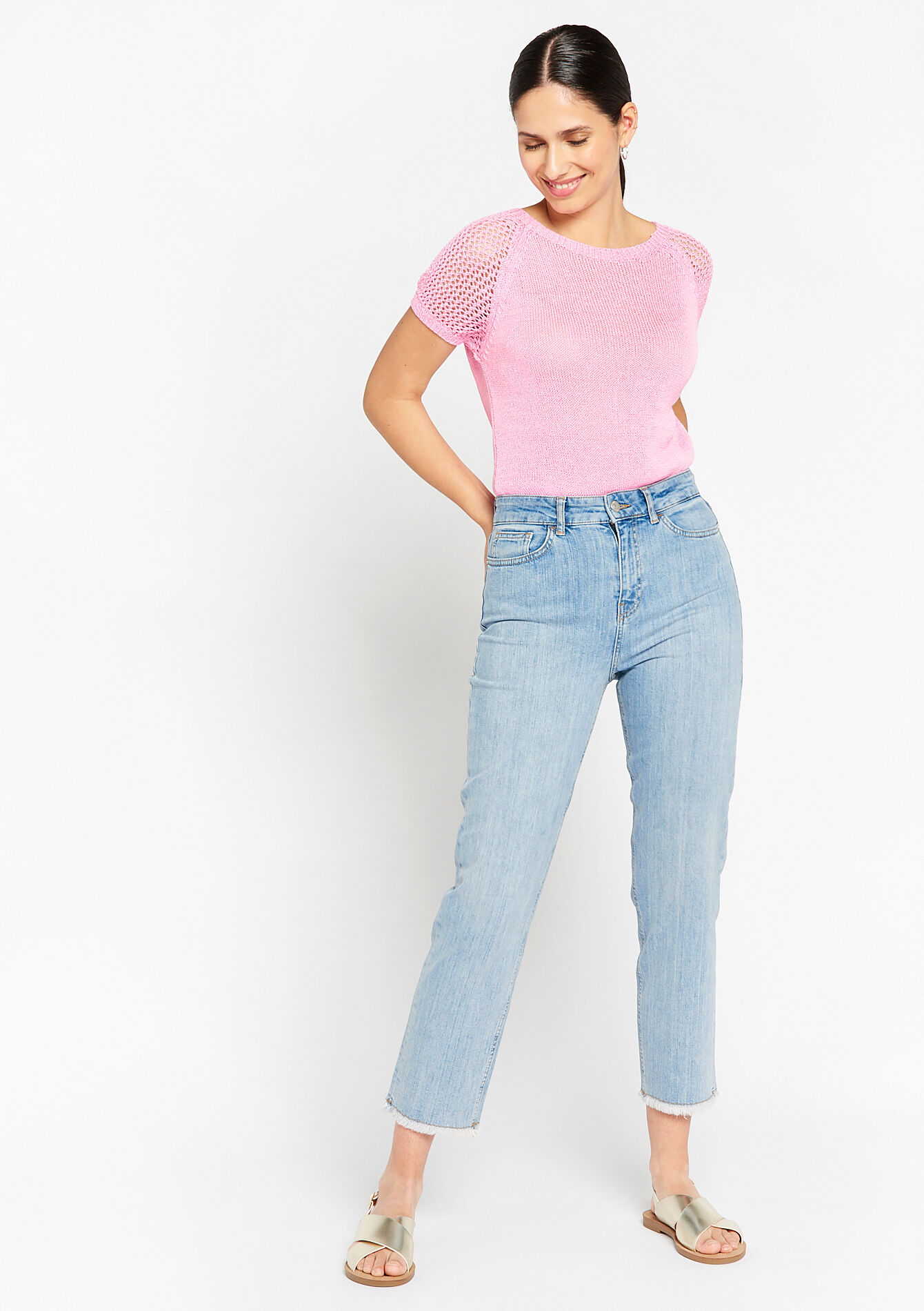 Rechte jeans, Rechte jeans - BLUE BLEACHED - 22000466