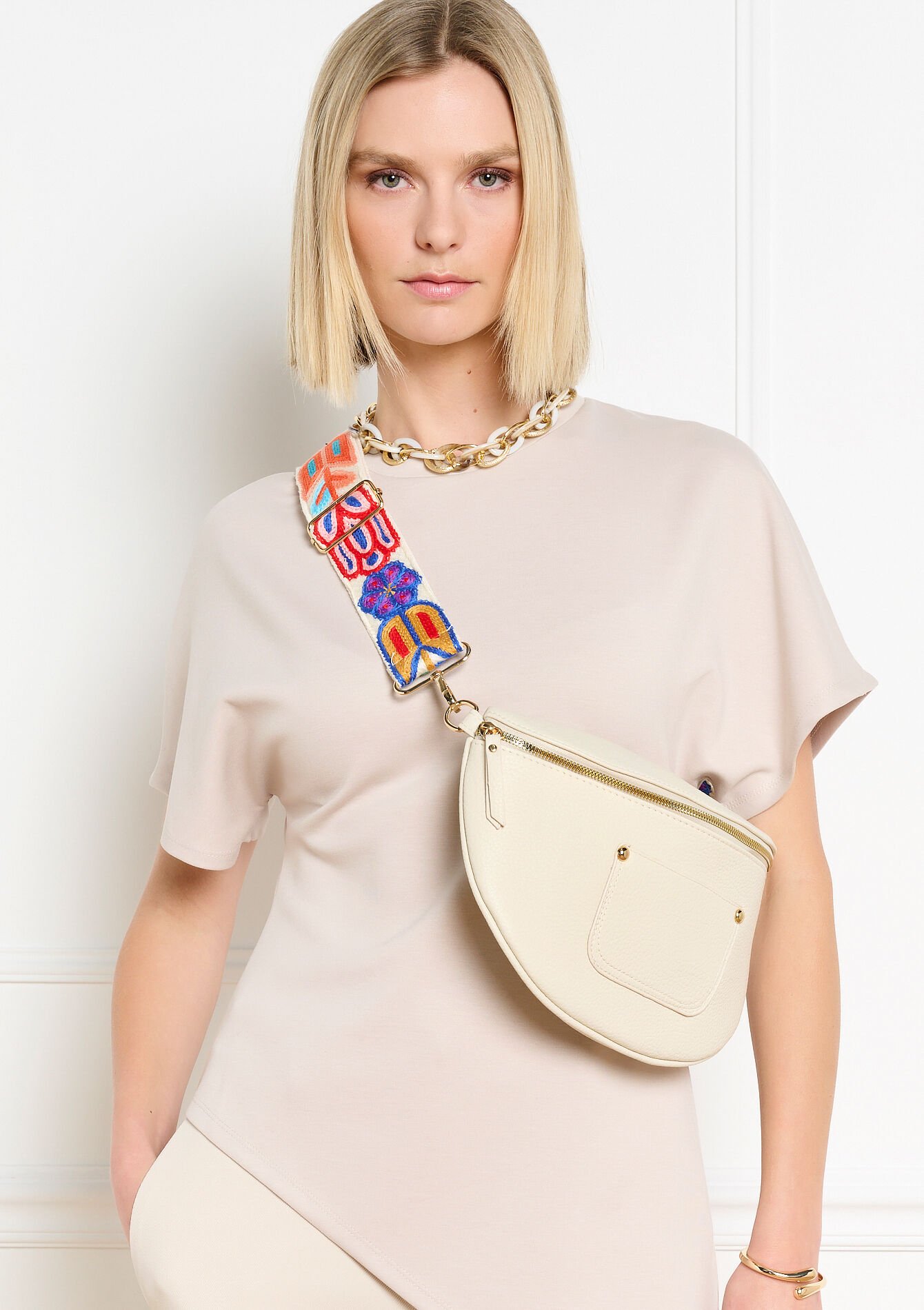 Gestructureerde heuptas - OFFWHITE - 14002002_1001