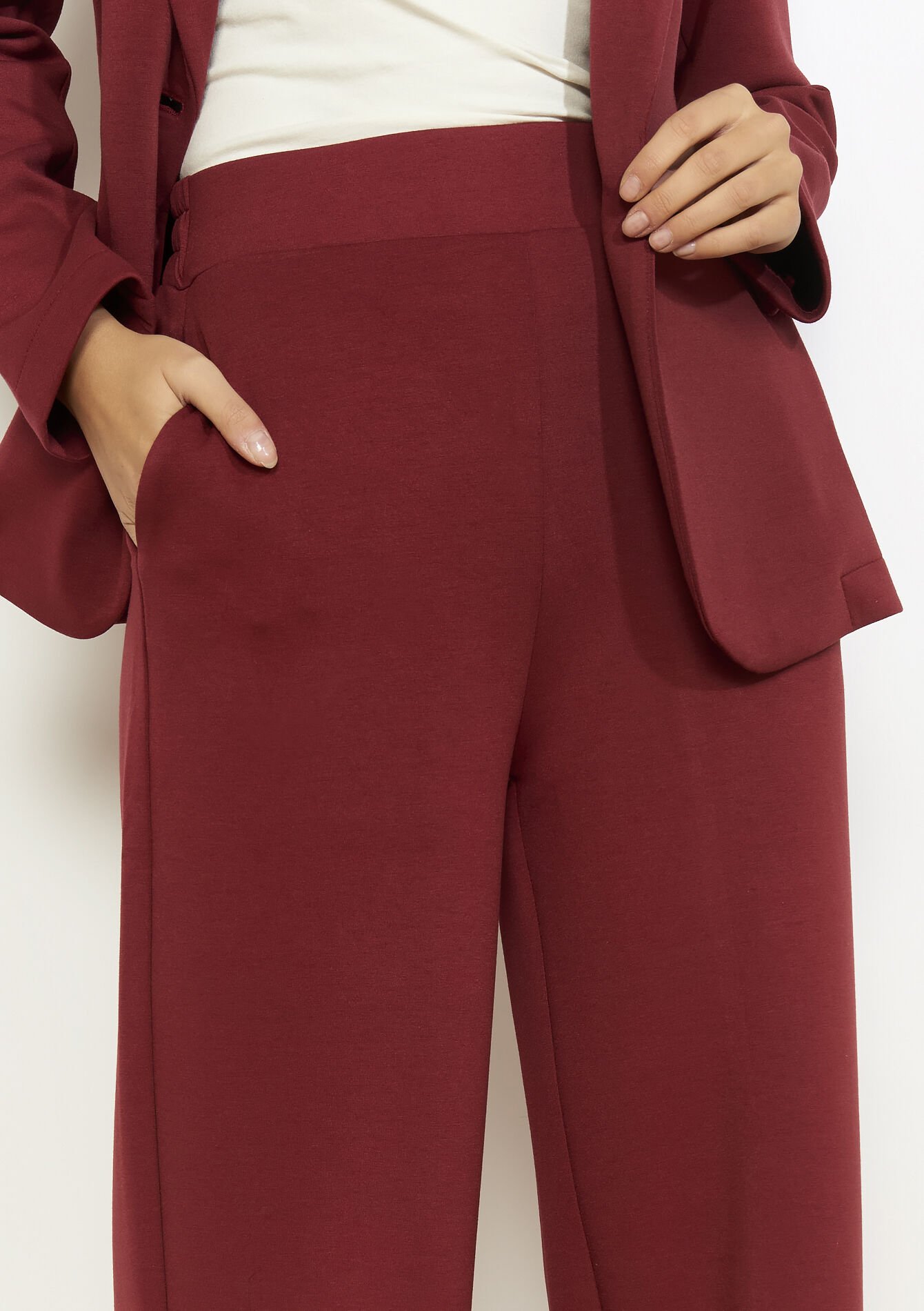 Pantalon droit fluide, Pantalon droit fluide - BORDEAUX WINE - 06601054_5514