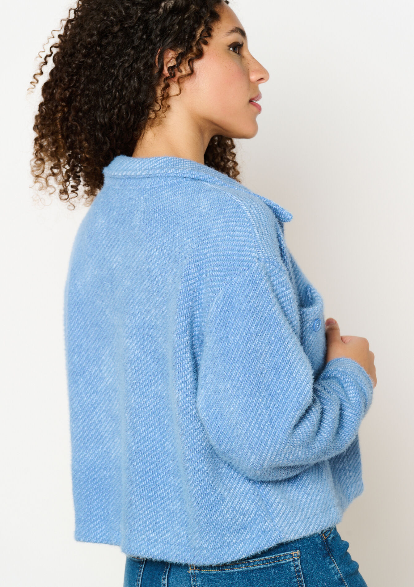 Cropped jasje, Cropped jasje - BLUE FAIENCE - 09101011_1584