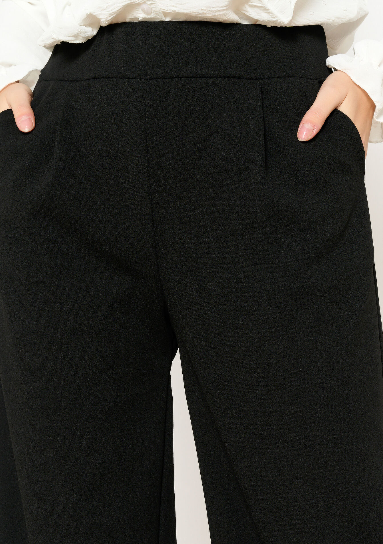 Losse broek met zakken, Losse broek met zakken - BLACK - 1122948