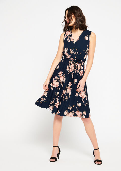 Cache Coeur Jurk Met Rozenprint Lolaliza