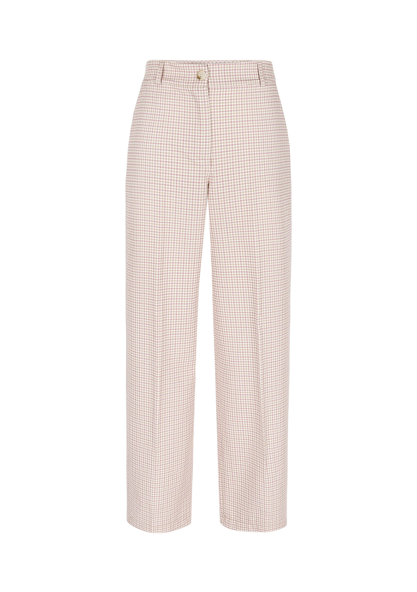 Wijde geruite broek, Wijde geruite broek - COSMETIC PINK - 06100801_5733