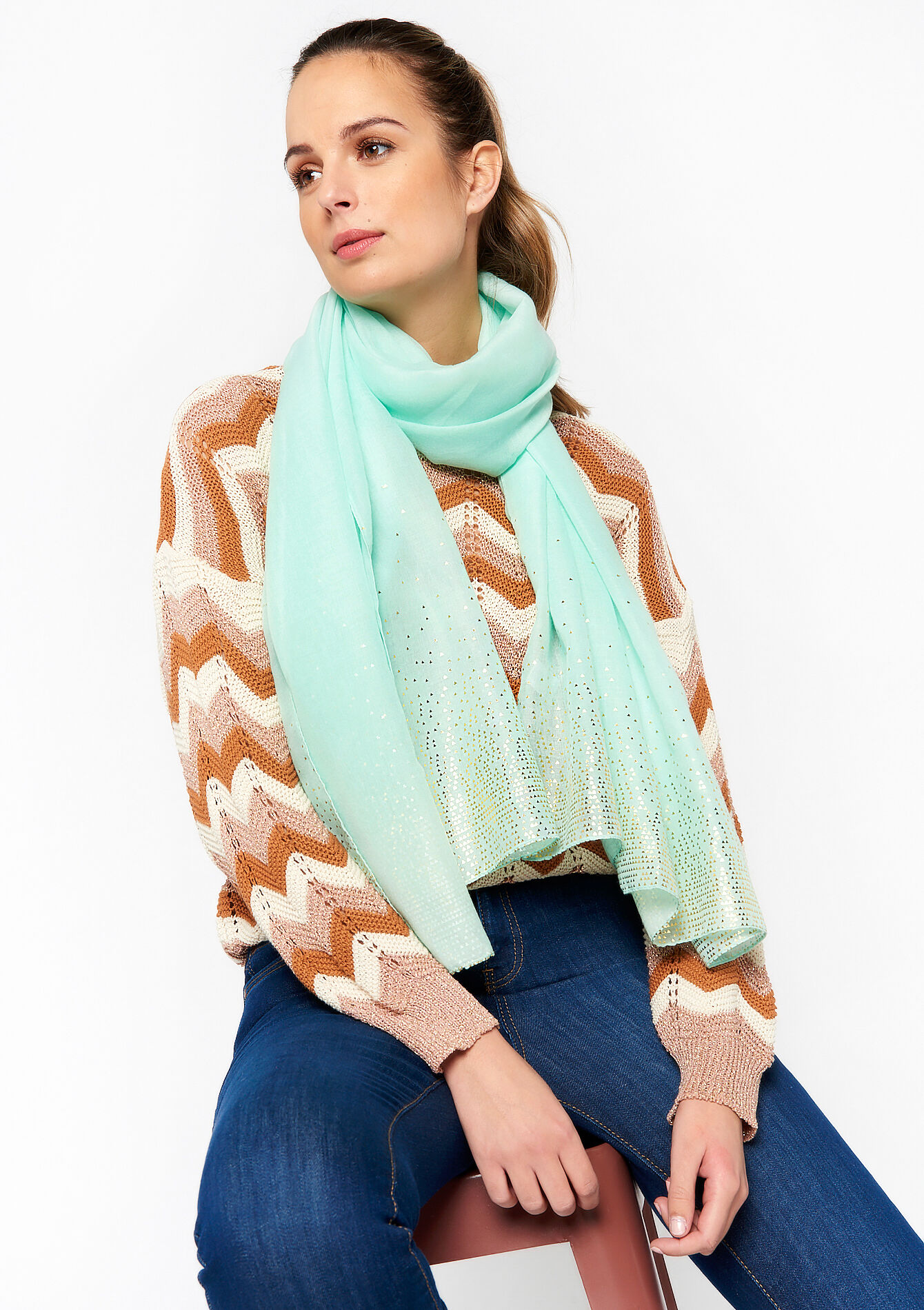 Scarf, Scarf - MINT GREEN - 1066719