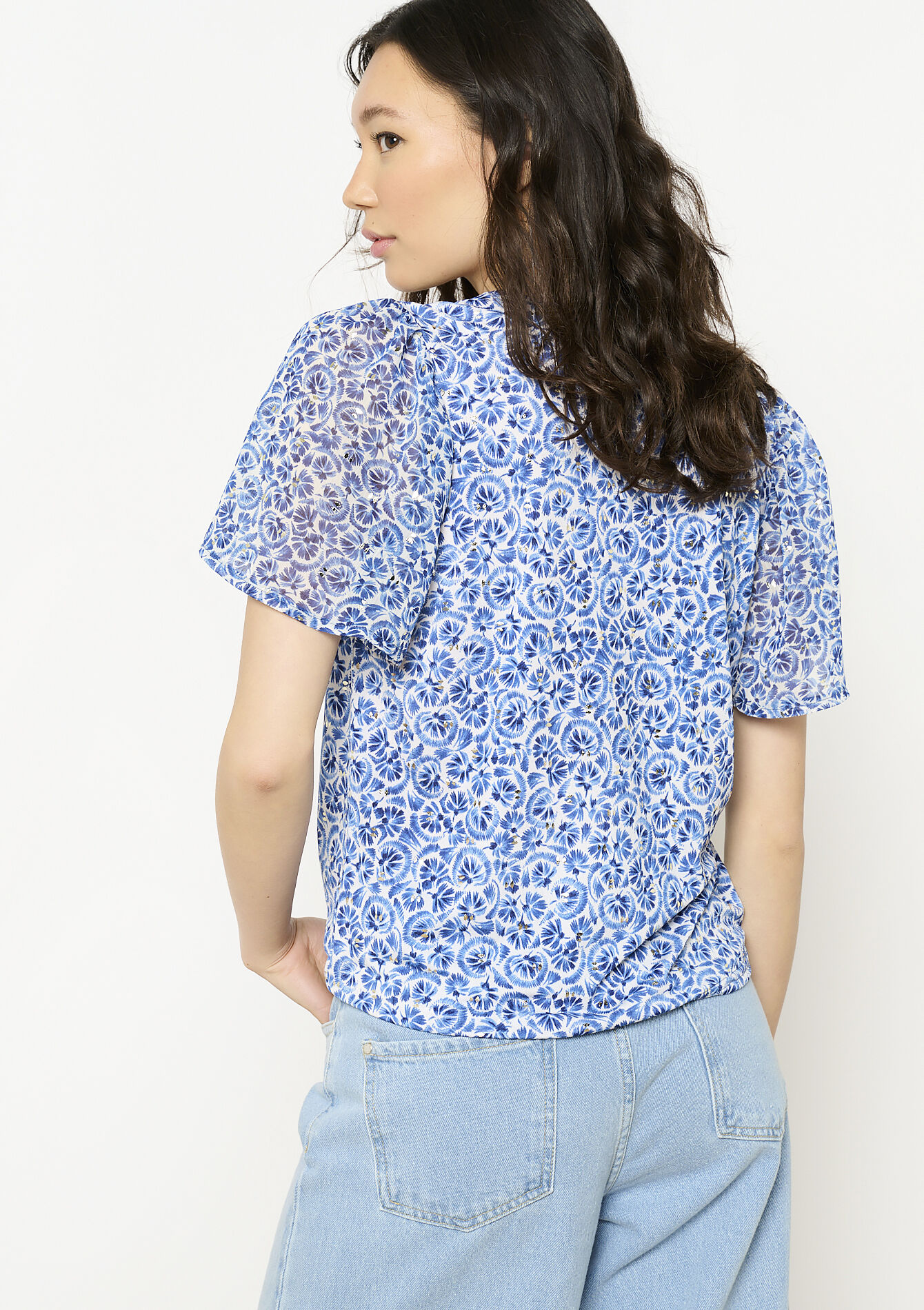 T-shirt met paisley print, T-shirt met paisley print - OFFWHITE - 02301748