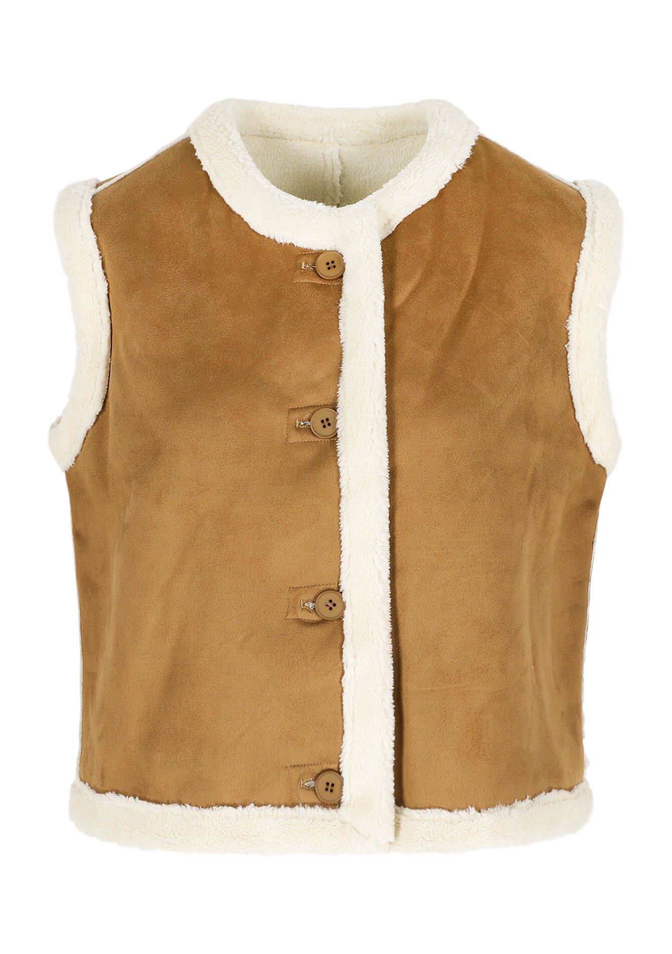 Omkeerbare gevoerde vest, Omkeerbare gevoerde vest - CAMEL BEIGE - 09001470_1132
