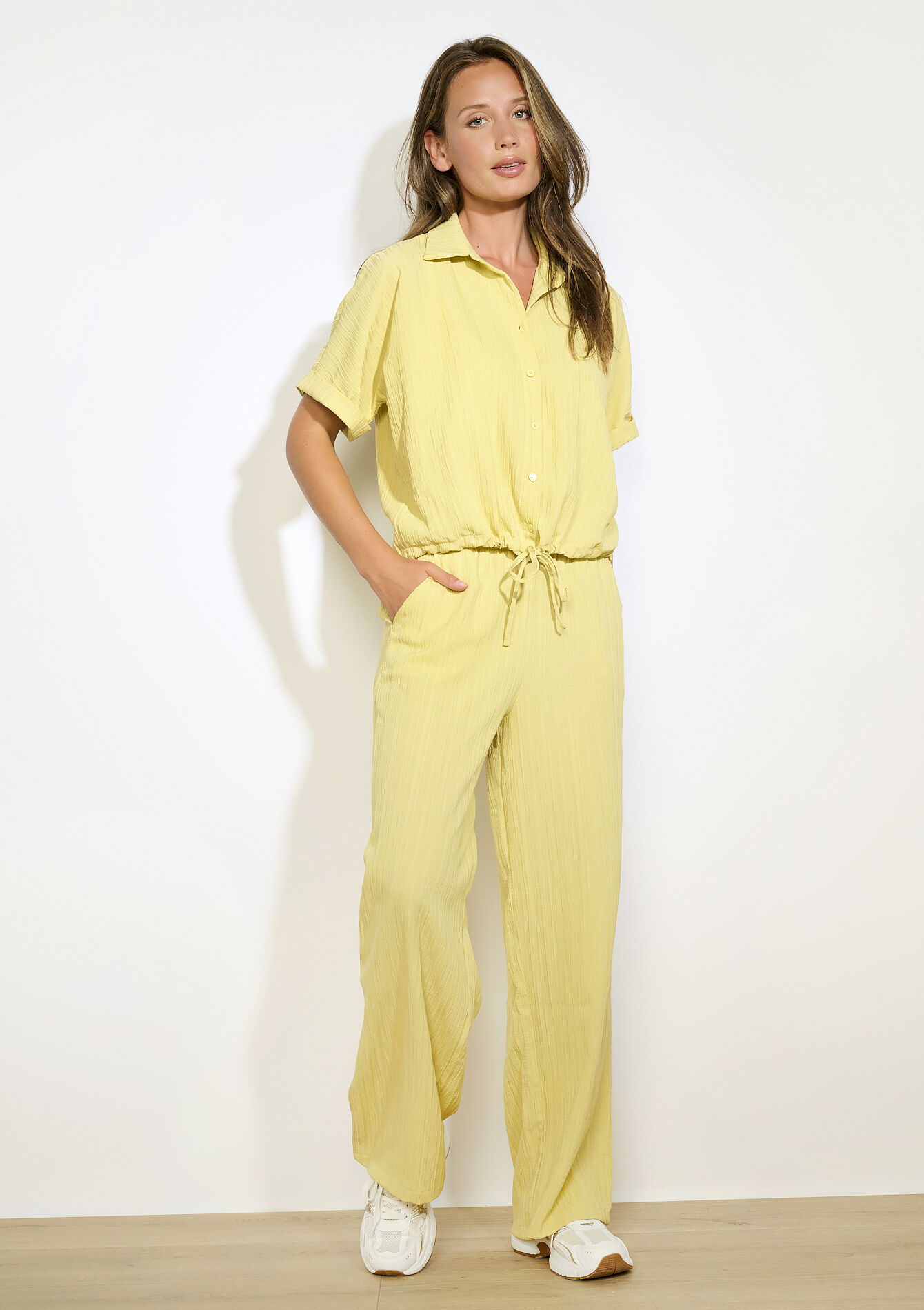 Chemise ample texturée, Chemise ample texturée - OCHER HONEY - 05702926_5112