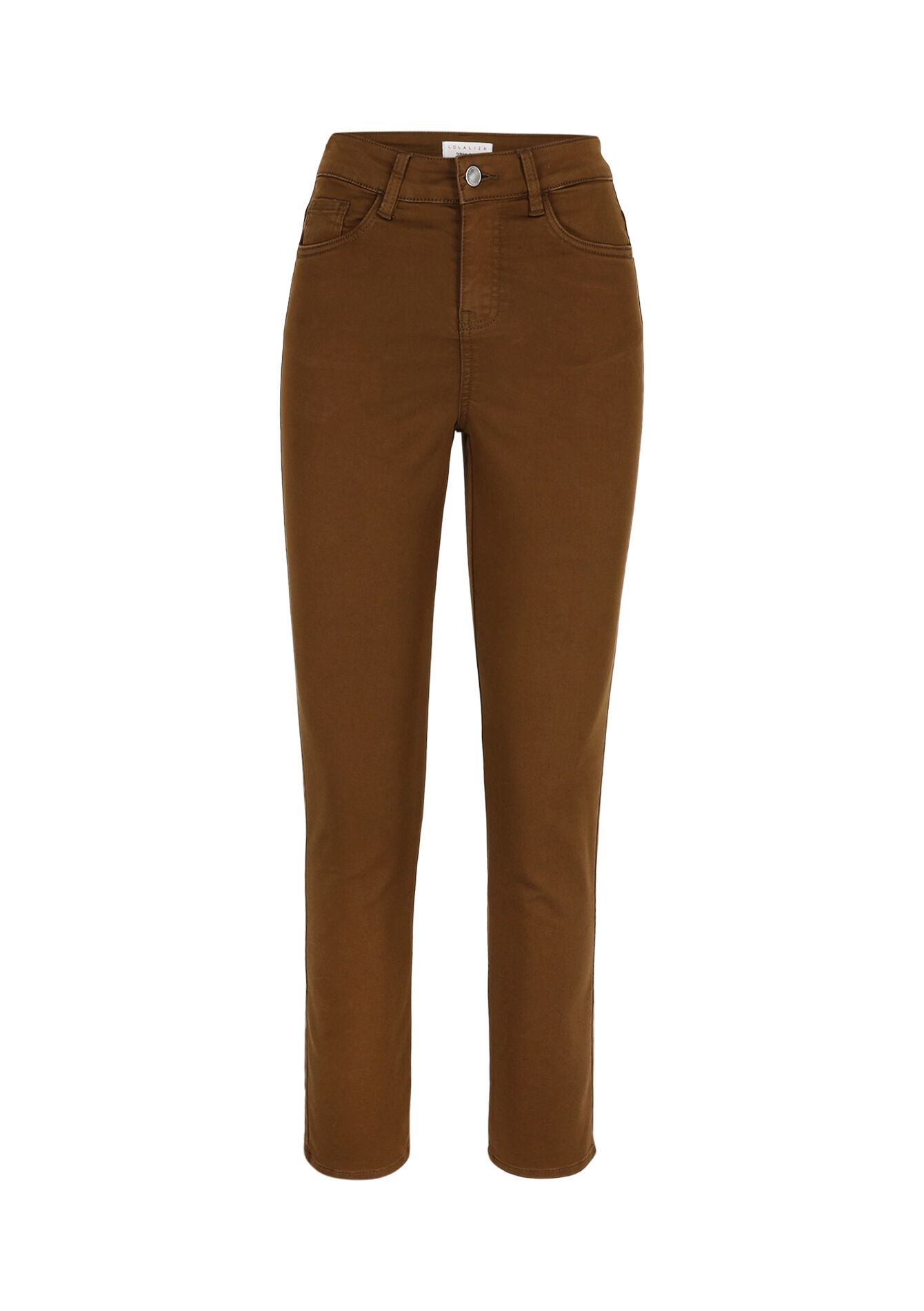 High waist slim trousers, High waist slim trousers - CAMEL CINNAMON - 06004578_3835
