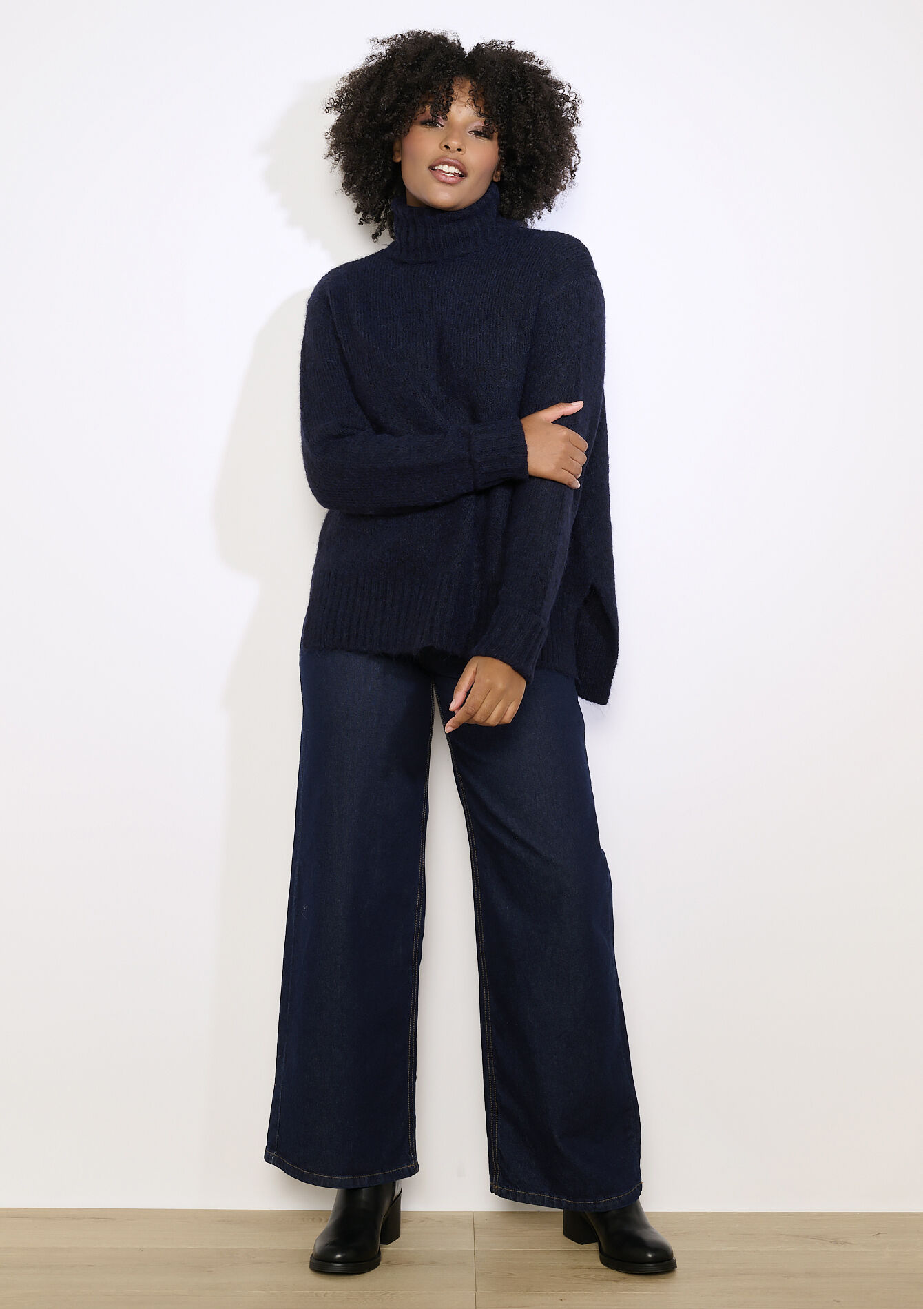 Oversized coltrui, Oversized coltrui - NAVY BASIC - 04101309_2723