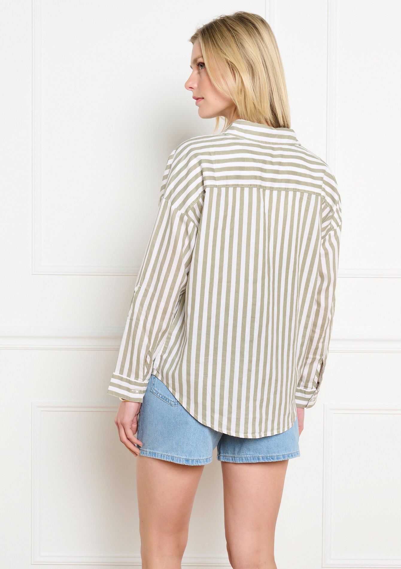 Los vallend gestreept hemd - OPTICAL WHITE - 05702968_1019