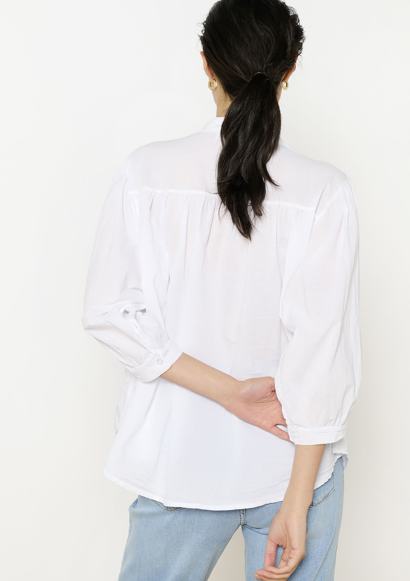 Chemise en broderie anglaise, Chemise en broderie anglaise - OPTICAL WHITE - 1134845