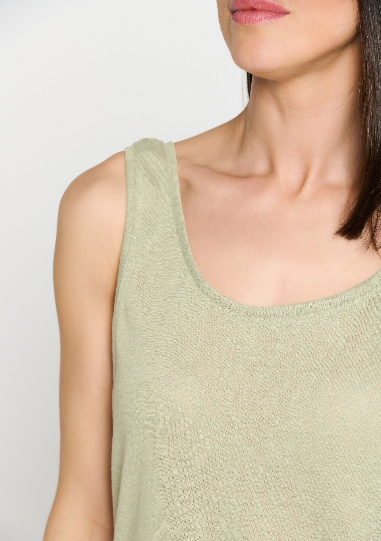 Top with round neck, Top with round neck - KHAKI MINT - 02200335