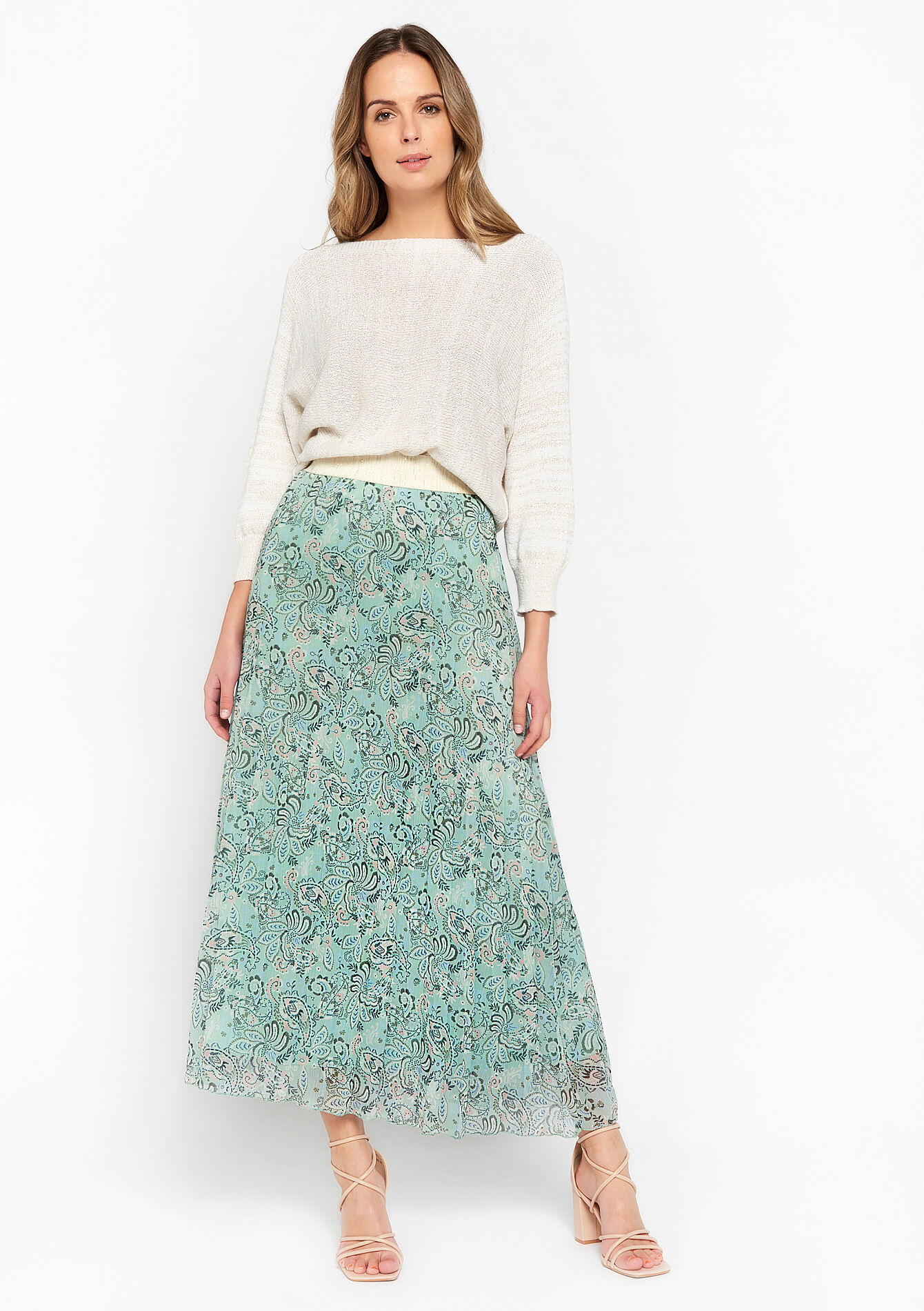 Maxirok met paisleyprint - GREEN MINT - 07101091_4701