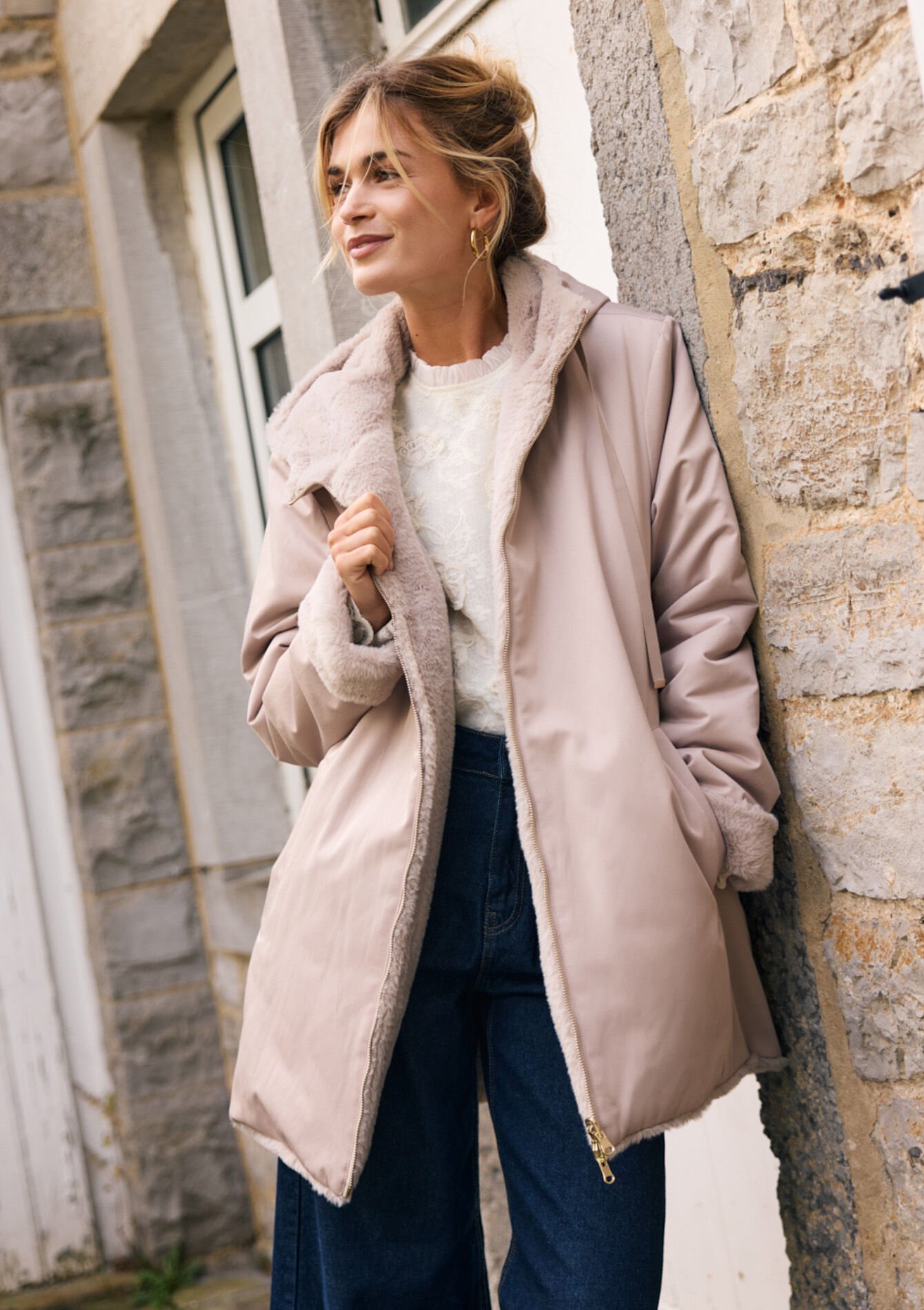 Reversible parka met capuchon, Reversible parka met capuchon, , back