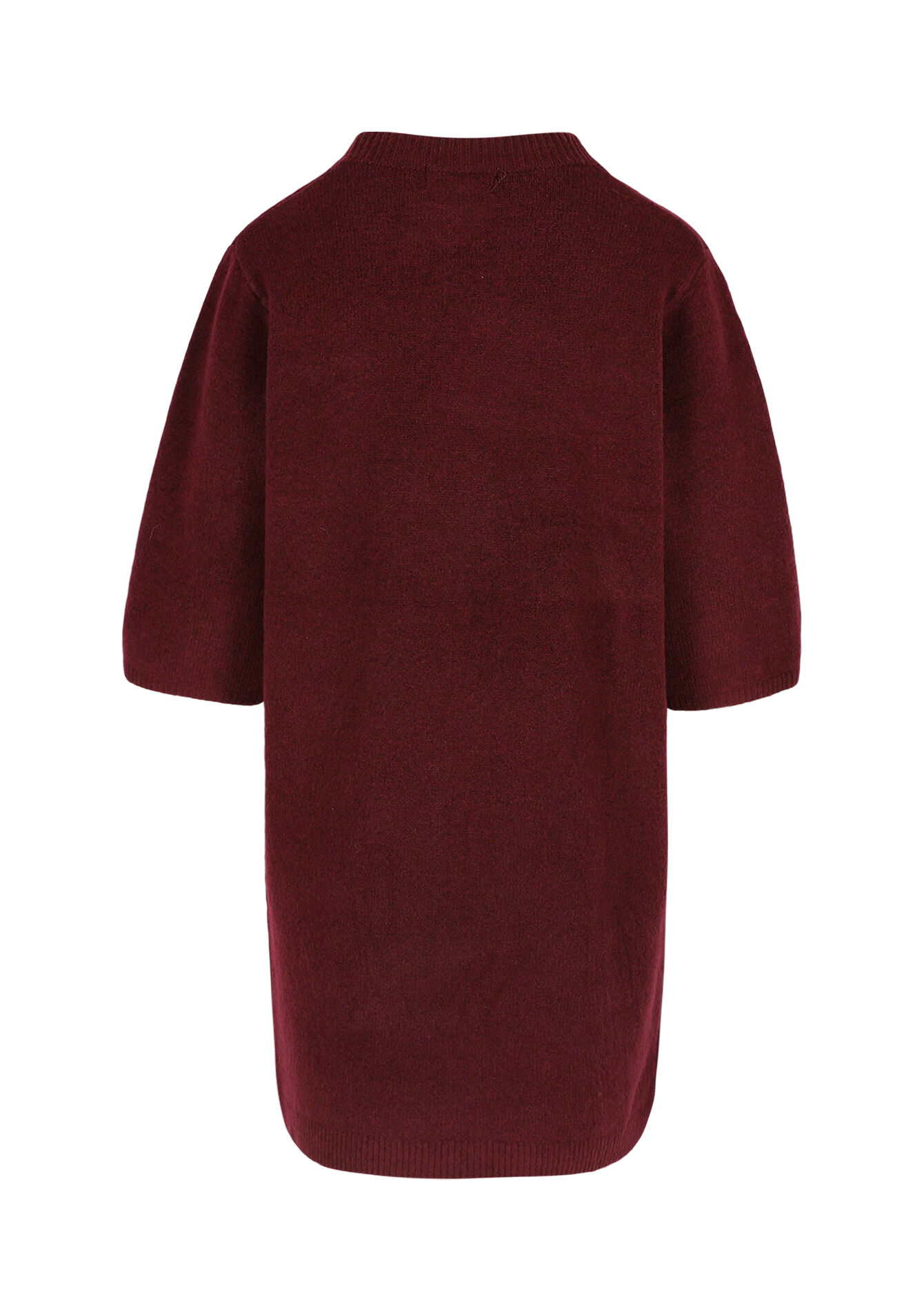 Robe pull fleurie brodée, Robe pull fleurie brodée - BORDEAUX WINE - 08104284_5514