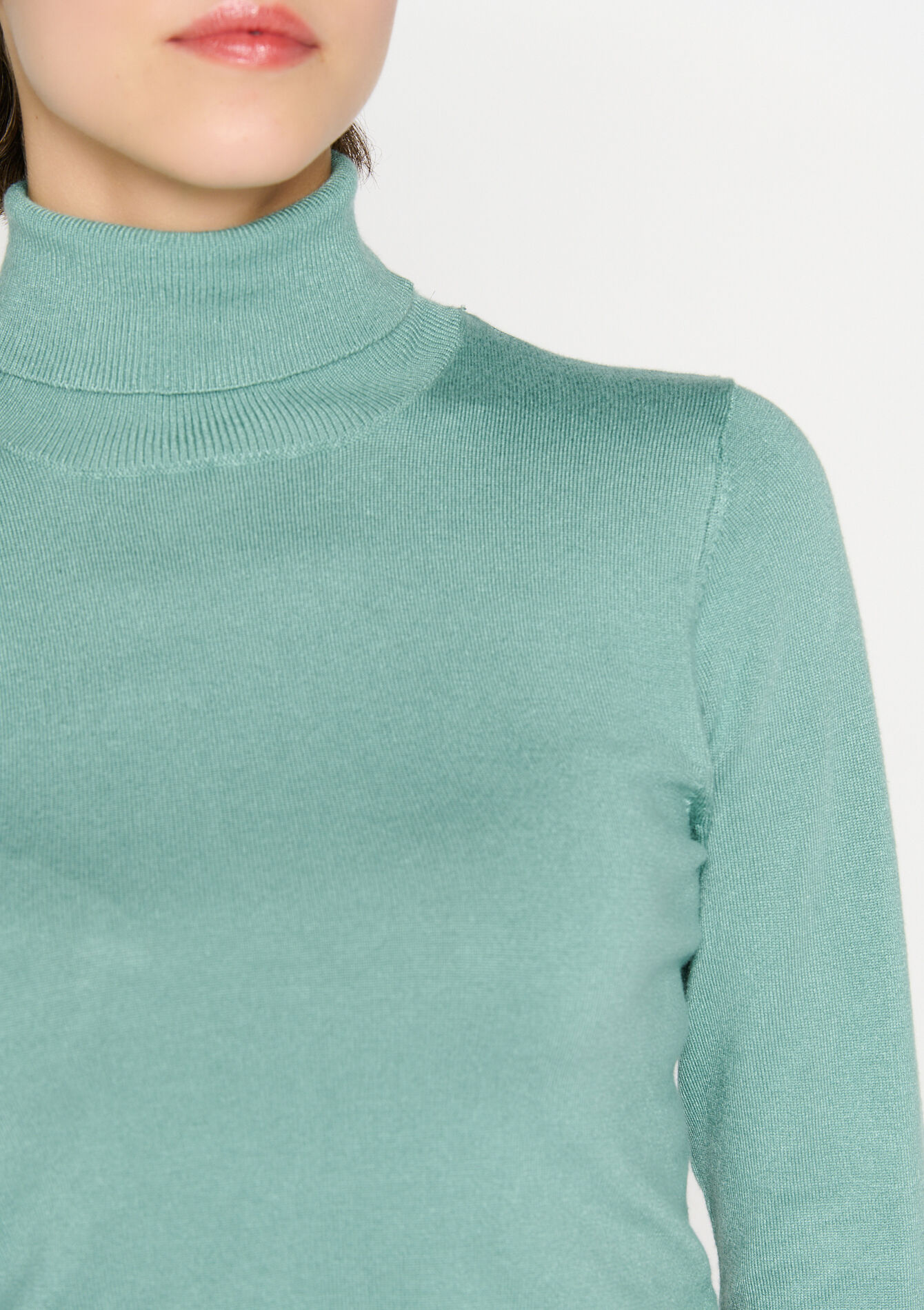 Plain turtleneck - MINT GREEN - 1070113