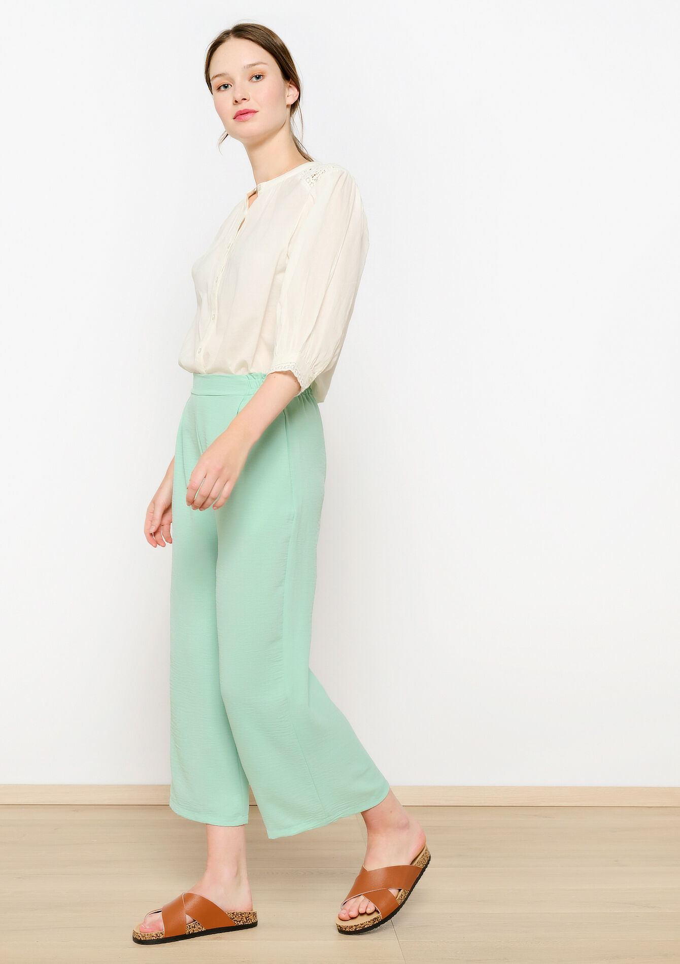 Losse broek, Losse broek - MINT GREEN - 06600844_1723