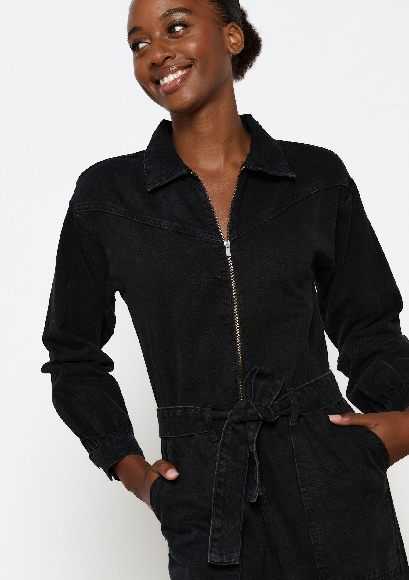 Denim boilersuit, Denim boilersuit - BLACK - 22000556_1119