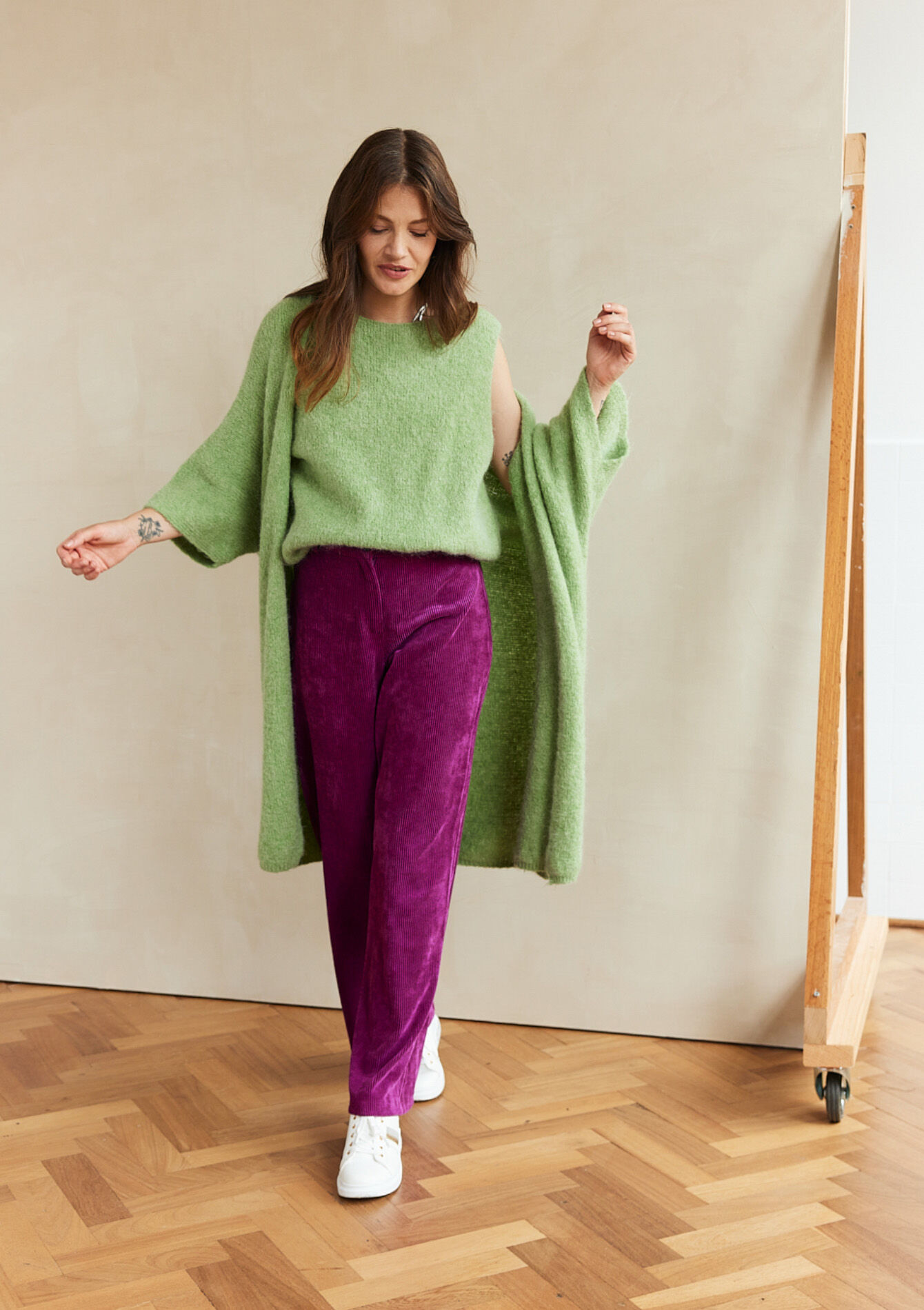 Pantalon en velours côtelé, Pantalon en velours côtelé - VIOLINE - 06100660_2576