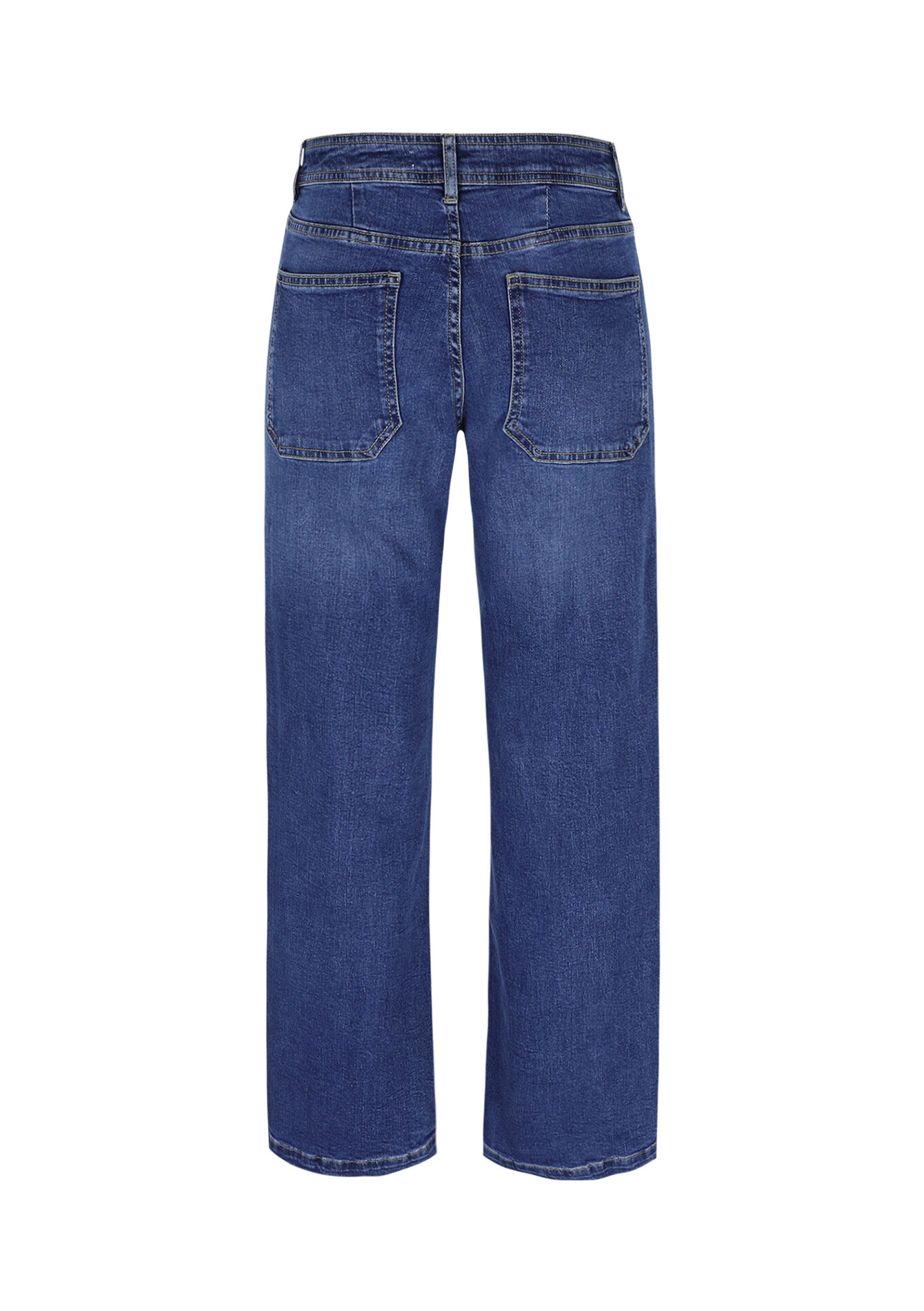 Flared jeans met hoge taille, Flared jeans met hoge taille - MEDIUM BLUE - 22000618_0500