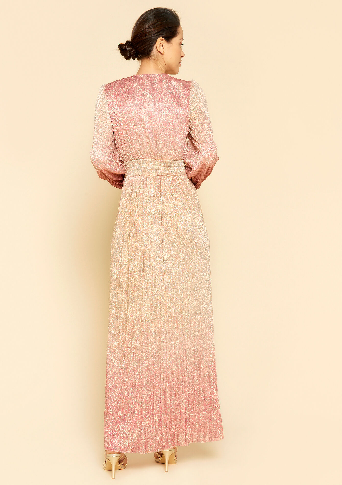 Maxi-jurk voor bruidsmeisjes, Maxi-jurk voor bruidsmeisjes - NUDE PINK - 08601906_1301