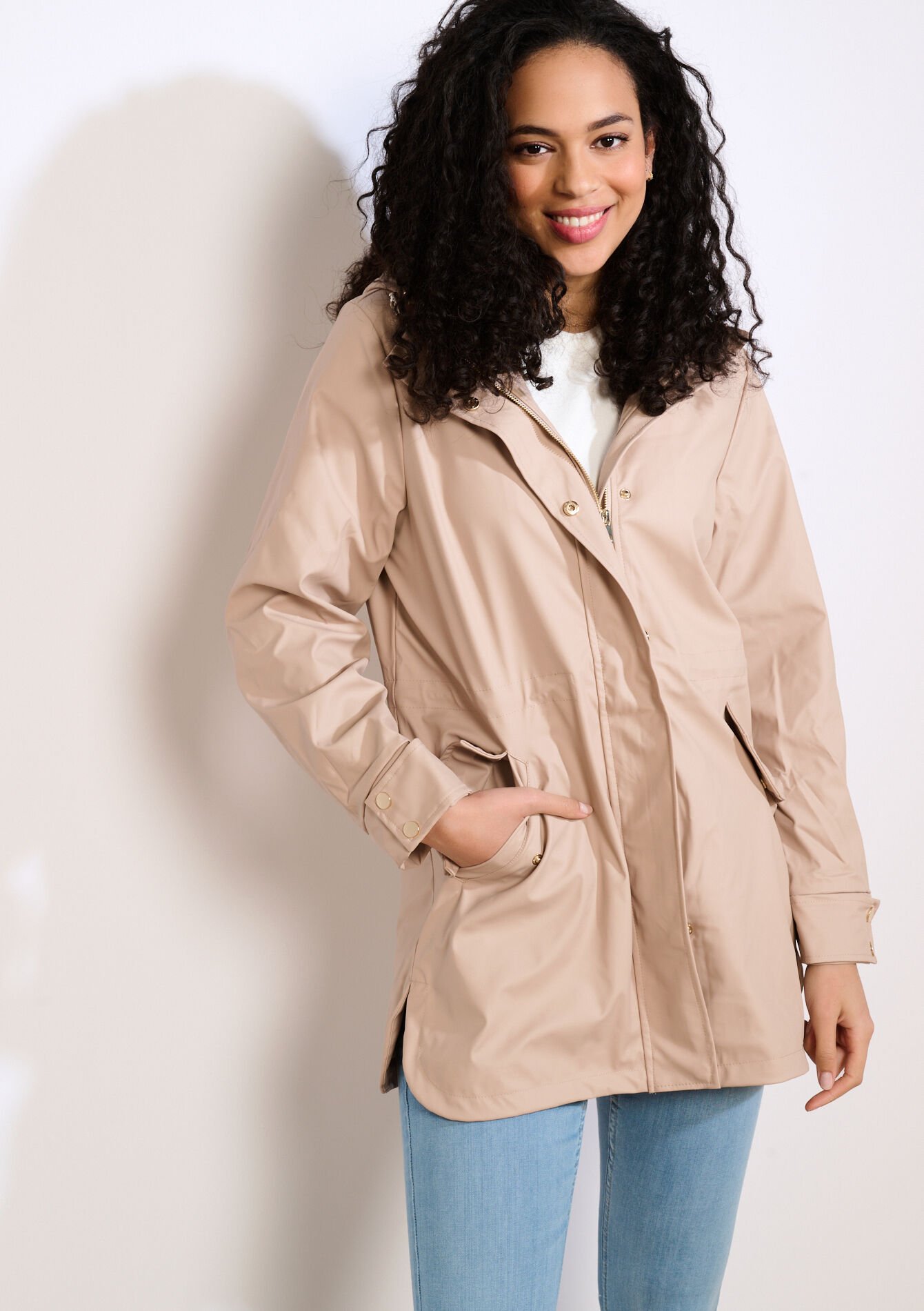 Parka légère à capuche, , back