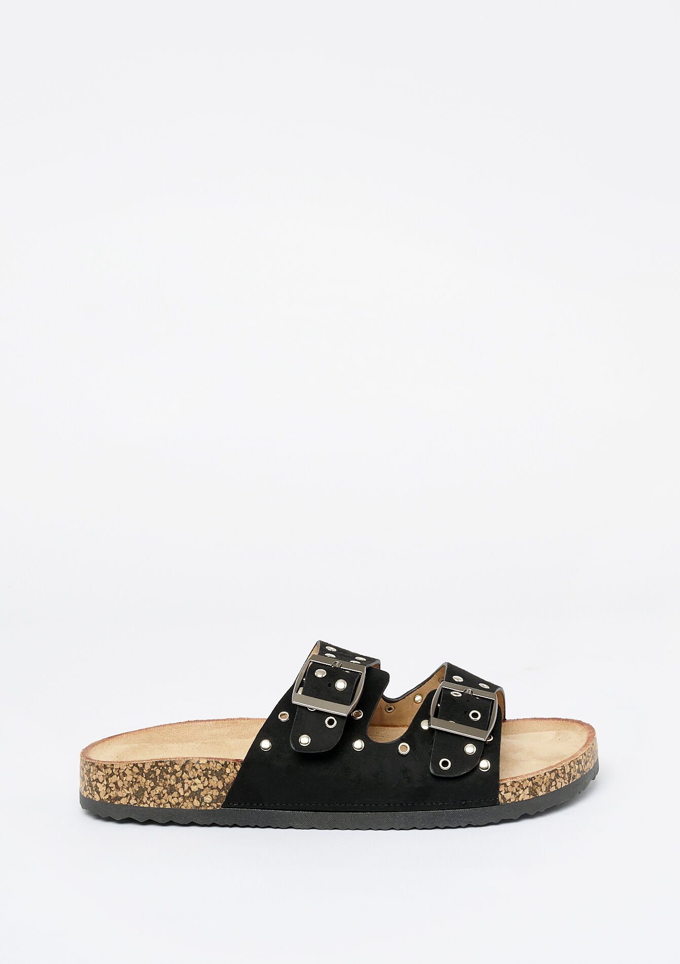 Sandales cloutées à double bride, Sandales cloutées à double bride - BLACK - 13000797_1119